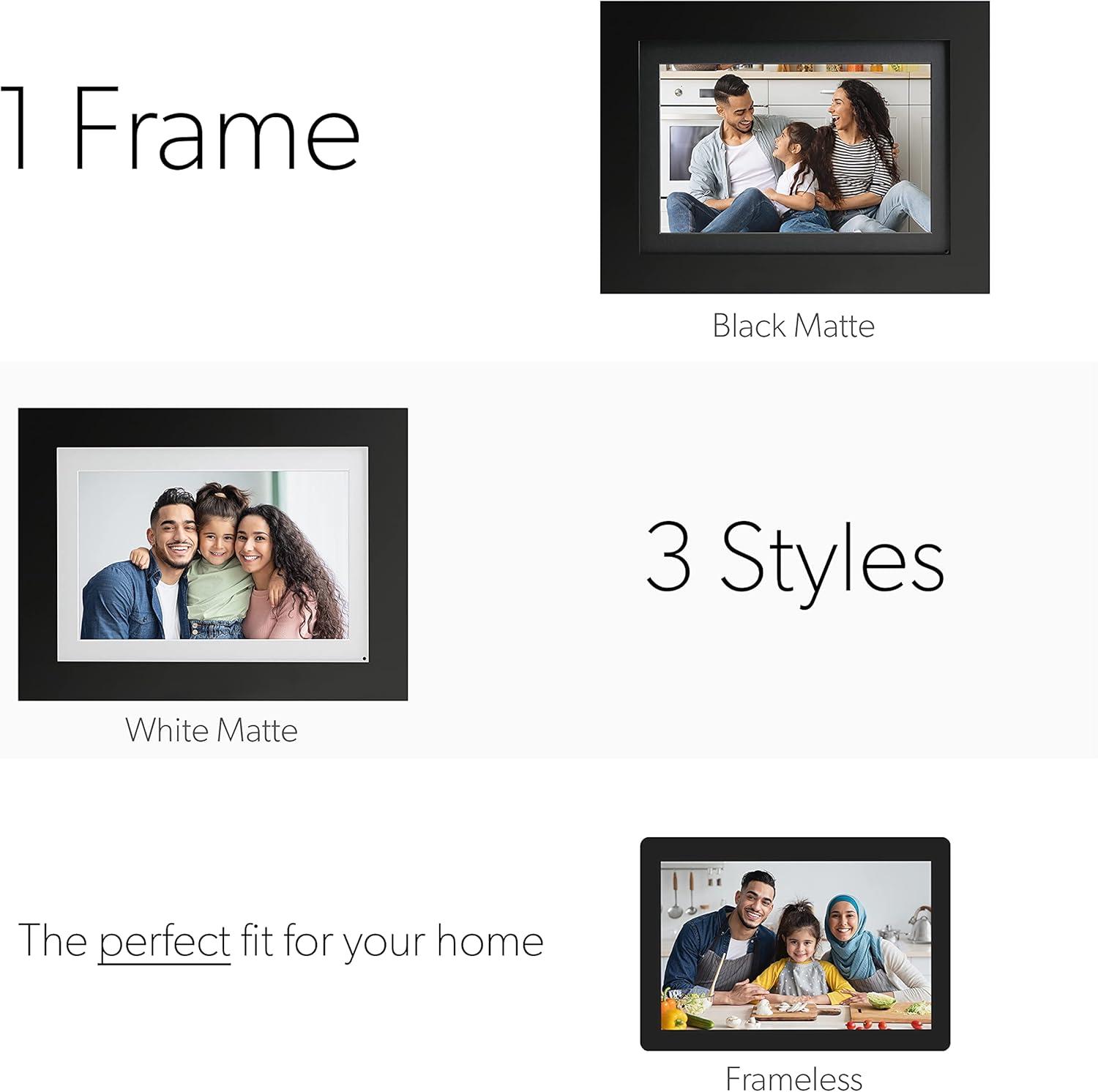 Simplysmart Home Friends And Family 8” Wi-Fi Smart Digital Picture Frame, Send Pictures From Phone To Frame, Hd 1080P Touchscreen, 8Gb Internal Memory