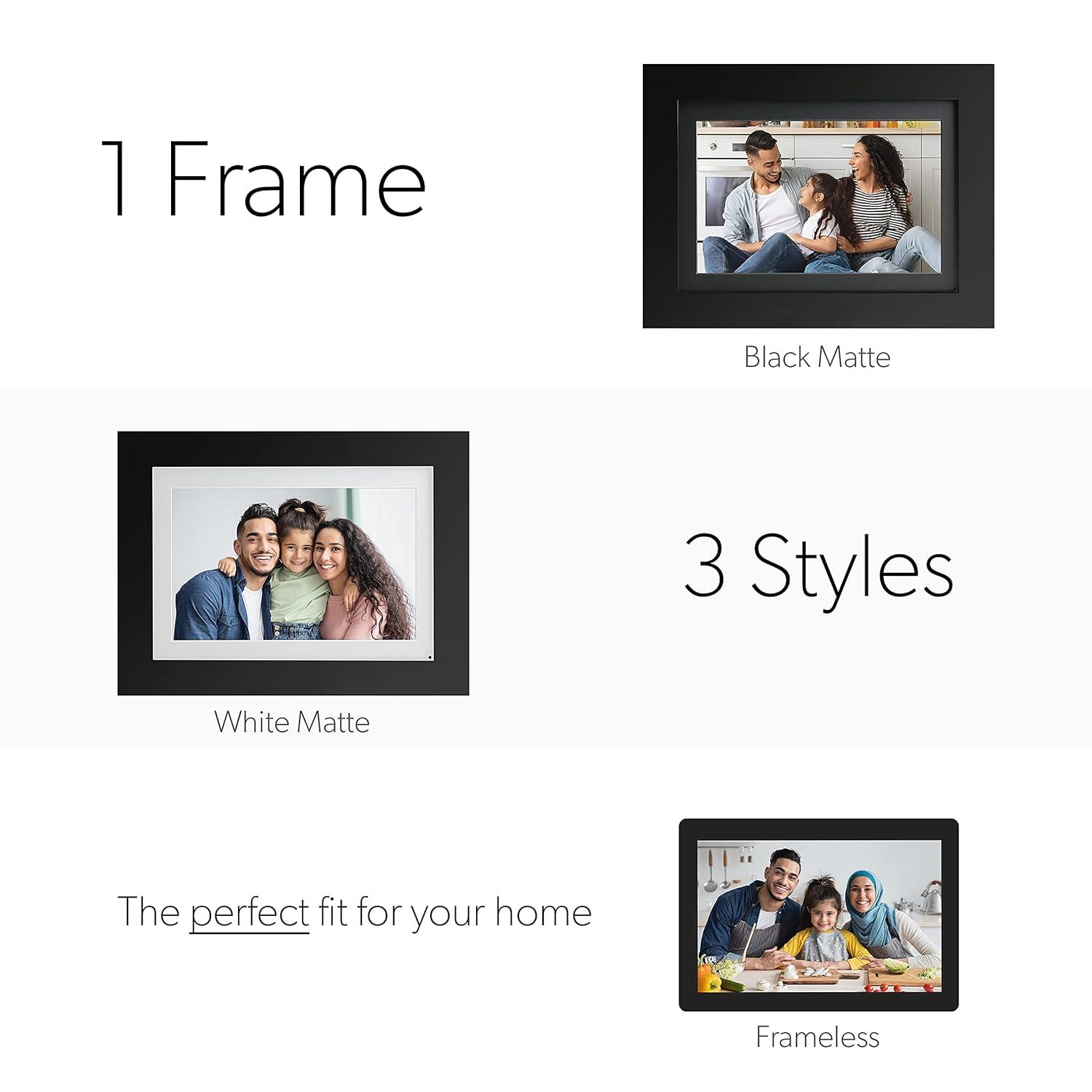 Simplysmart Home Friends And Family 8” Wi-Fi Smart Digital Picture Frame, Send Pictures From Phone To Frame, Hd 1080P Touchscreen, 8Gb Internal Memory