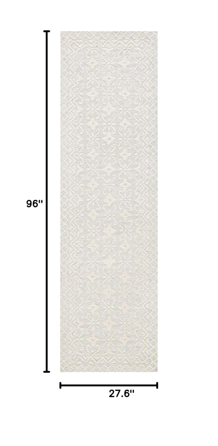 Blossom BLM114 Hand Tufted Accent Rug - Gray/Ivory - 2'x3' - Safavieh.