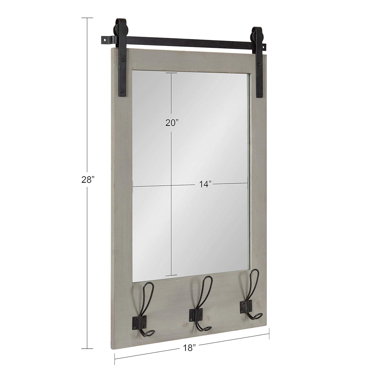 18&#34; x 28&#34; Cates Functional Wall Mirror Gray - Kate &#38; Laurel All Things Decor