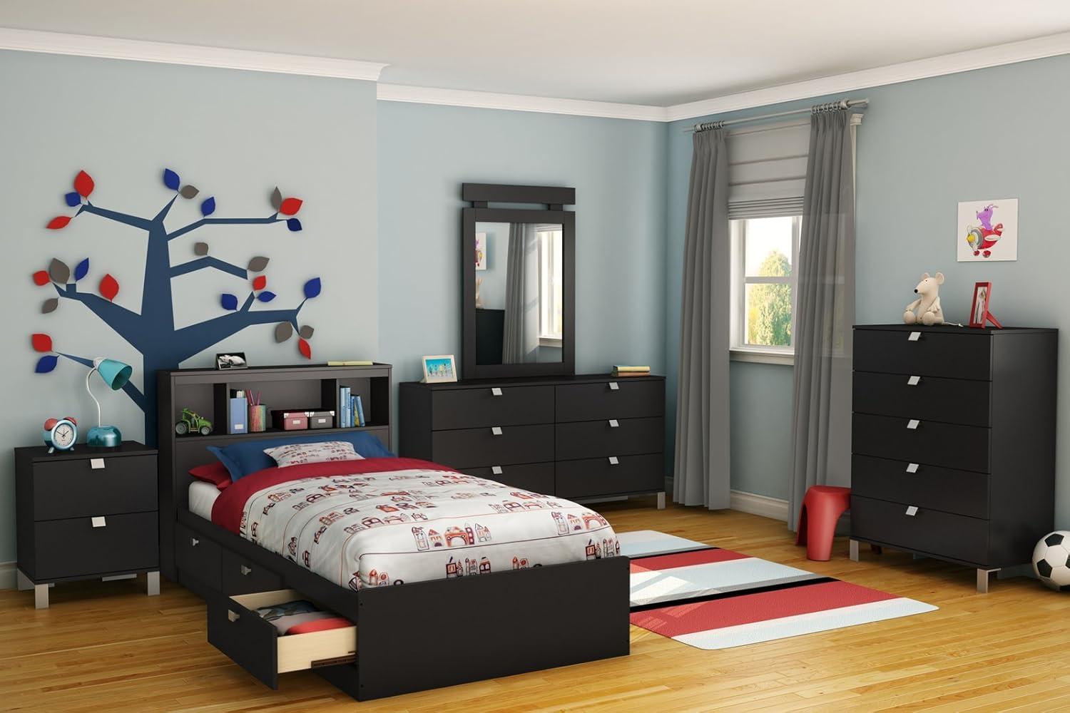 South Shore Spark Twin Drawers Sleigh Bed