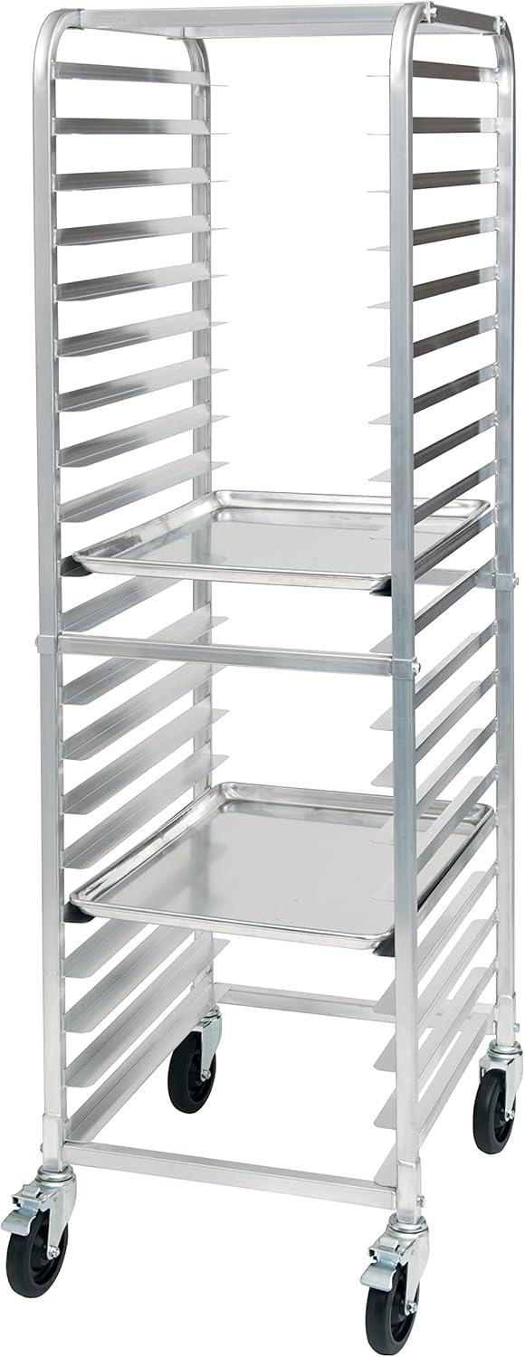 20-Tier Aluminum Sheet Pan Rack with Brake