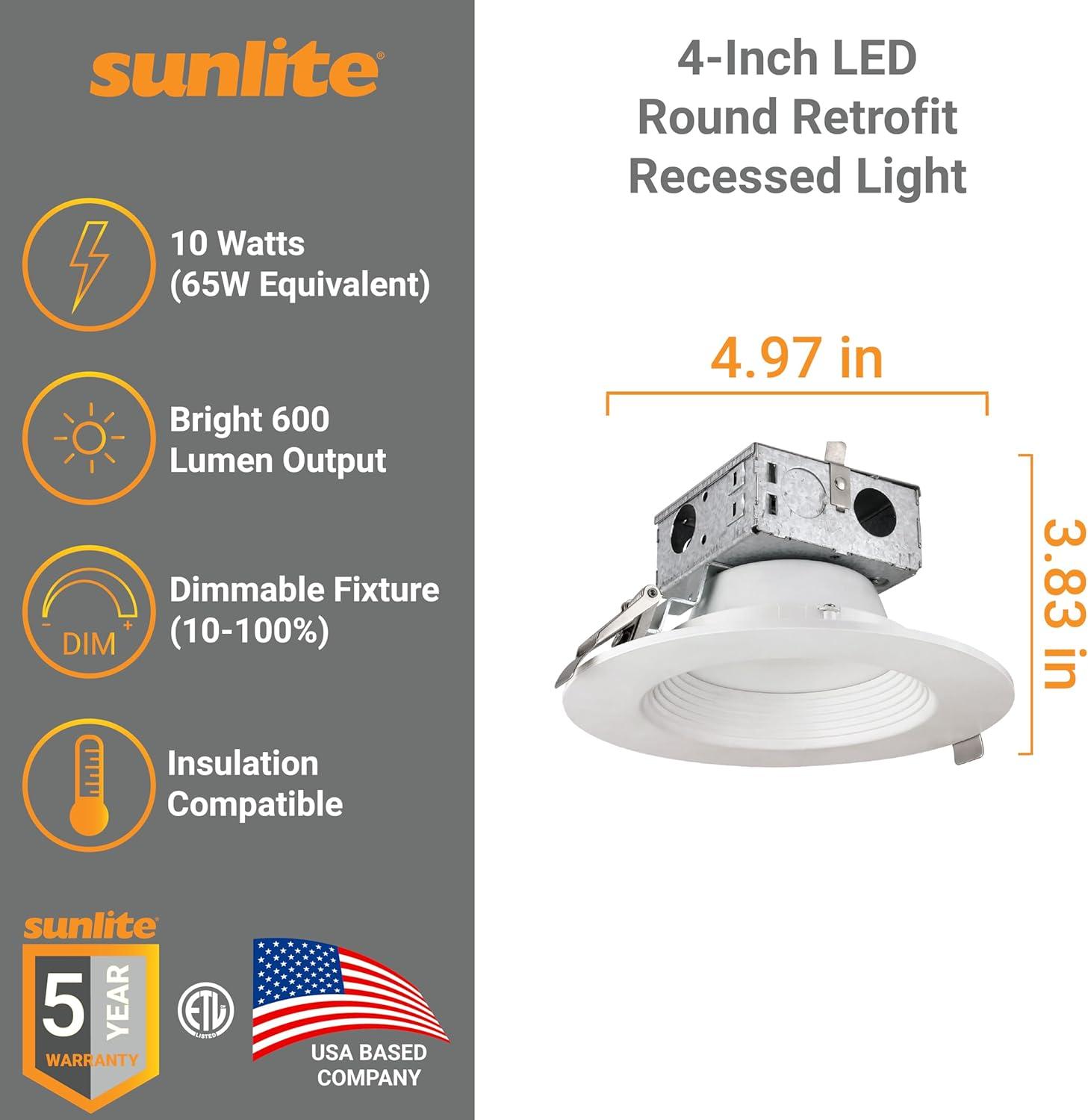 4-Inch Round Aluminum LED Recessed Light Fixture