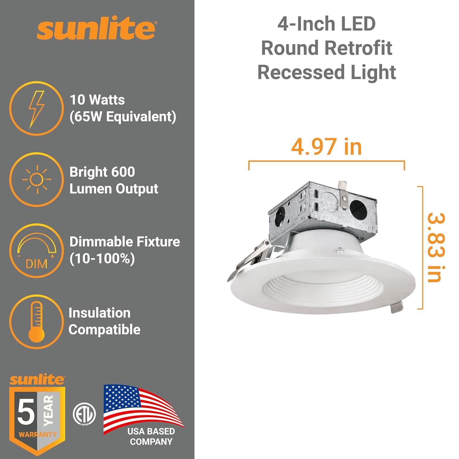 4-Inch Round Aluminum LED Recessed Light Fixture