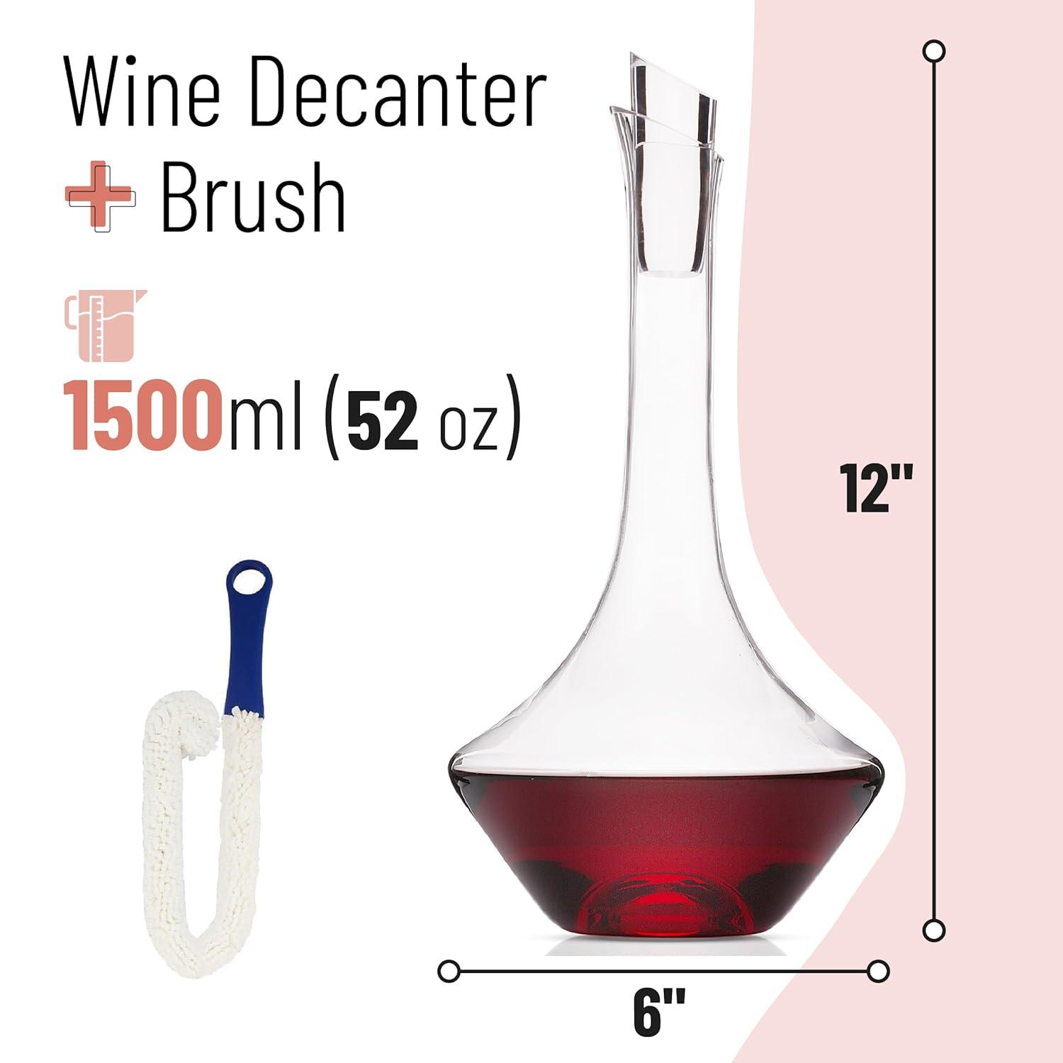 BTaT- Wine Decanter with Stopper, Wine Decanter with Lid, Red Wine Decanter
