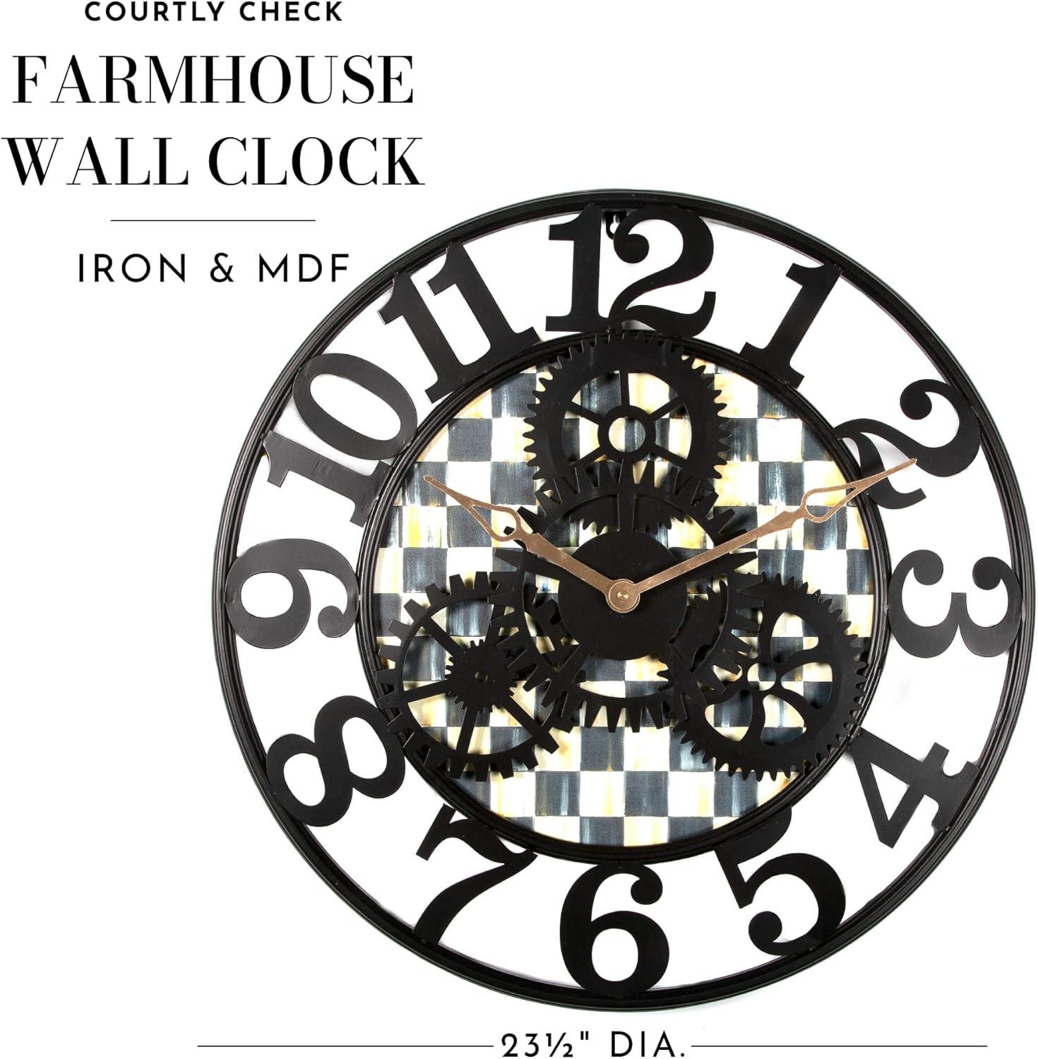 Courtly Check® Small Farmhouse Wall Clock