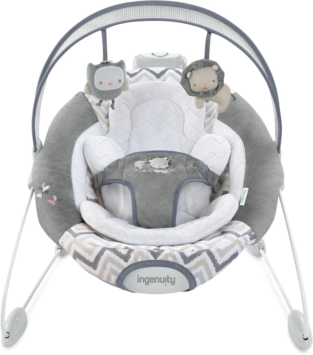 Ingenuity SmartBounce Automatic Baby Bouncer Seat with Music & Nature Sounds - Braden