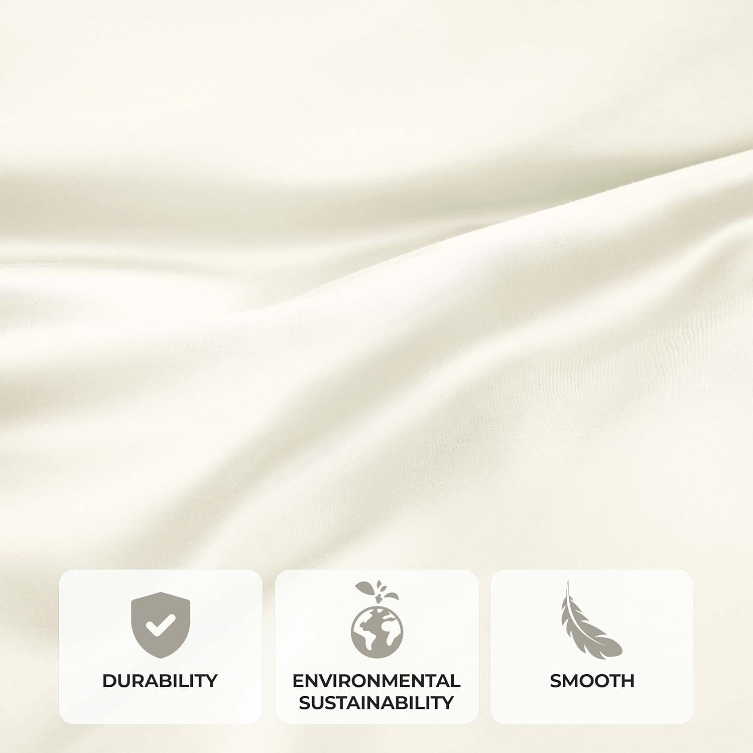 Superior Modal From Beechwood 300 Thread Count Lightweight Cooling Solid Deep Pocket Bed Sheet Set