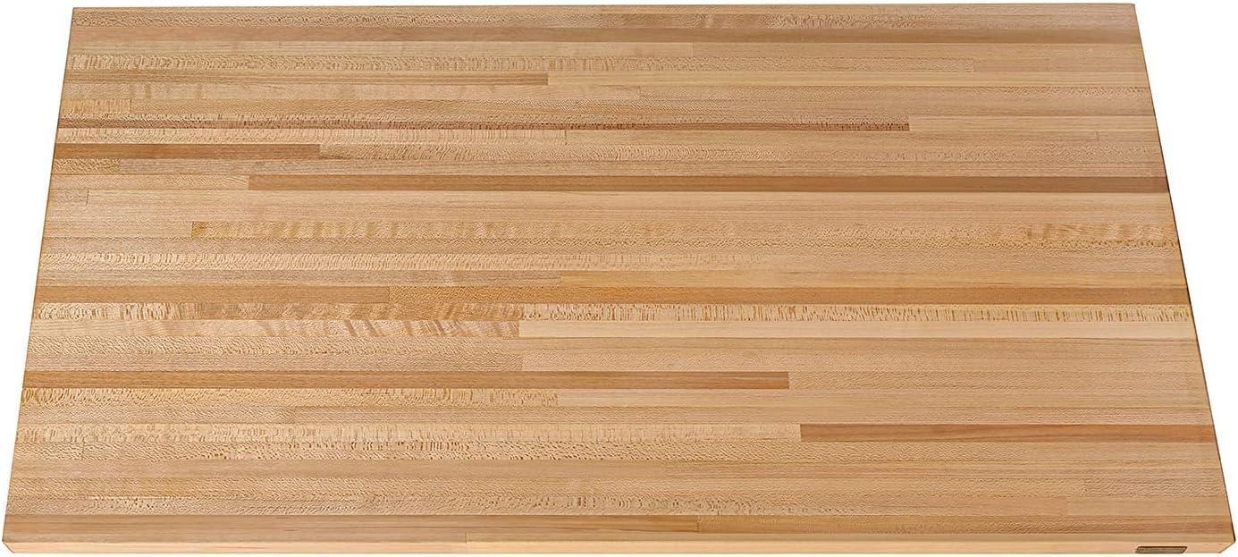 CONSDAN Butcher Block Counter Top, USA Grown Hard Maple Solid Hardwood Countertop, Washer/Laundry Countertop, Table Top, Polished, Prefinished with Food-safe Oil, 1.5" Thickness, 96" L x 25" W
