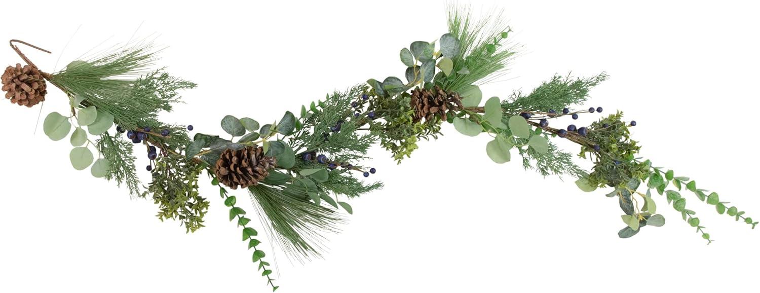 Northlight Seasonal 5ft Blueberry Eucalyptus Pine Artificial Christmas Garland - Unlit