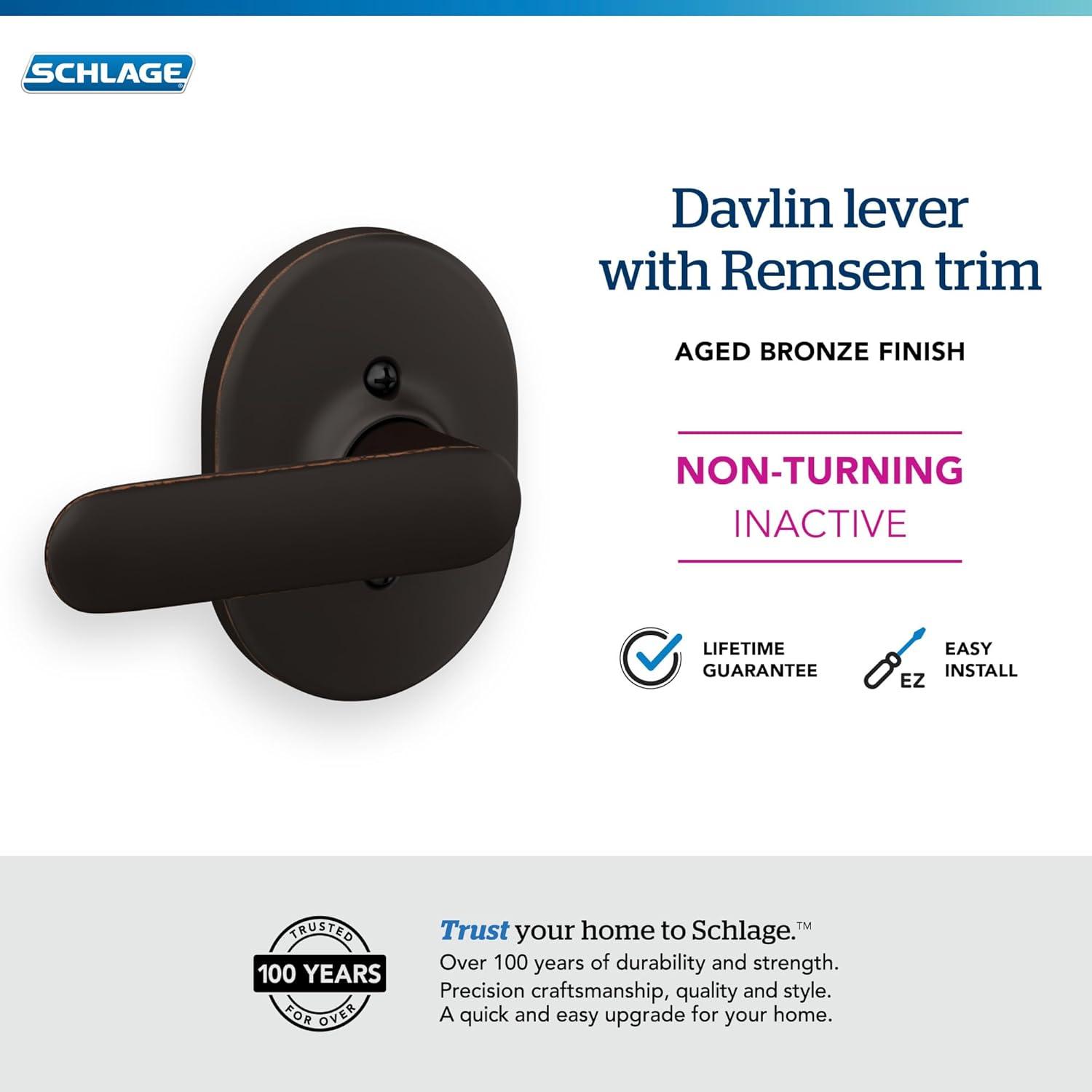 Davlin Lever Hall And Closet Lock