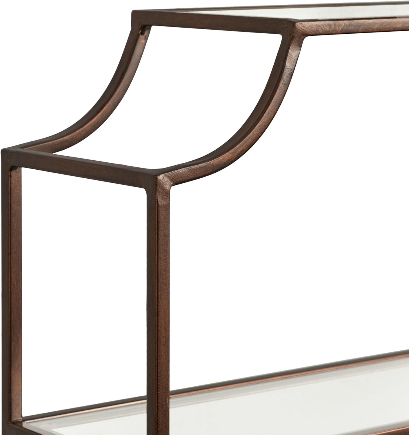 Kate & Laurel All Things Decor 21"x30" 3-Tier Ciel Wall Decorative Floating Shelves Bronze