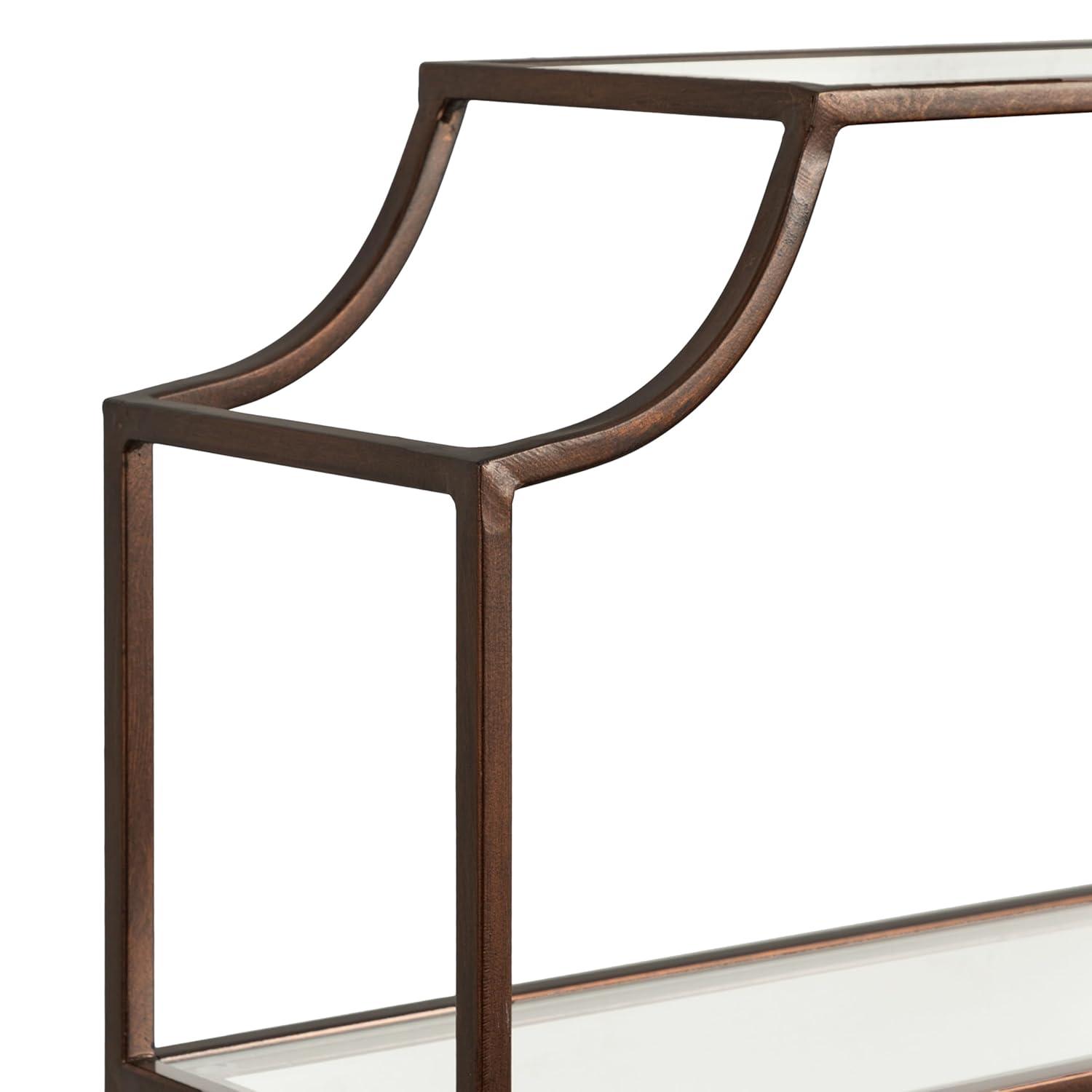 Kate & Laurel All Things Decor 21"x30" 3-Tier Ciel Wall Decorative Floating Shelves Bronze