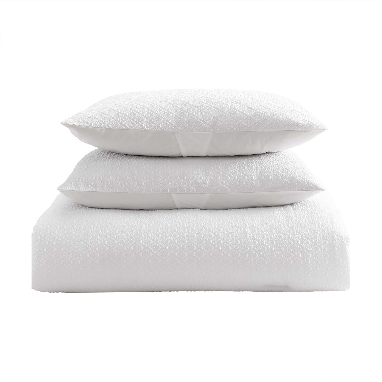 Laura Ashley MF Ballerina Laura Ashley White Easy Care Reversible Dorm Bonus Bed Set