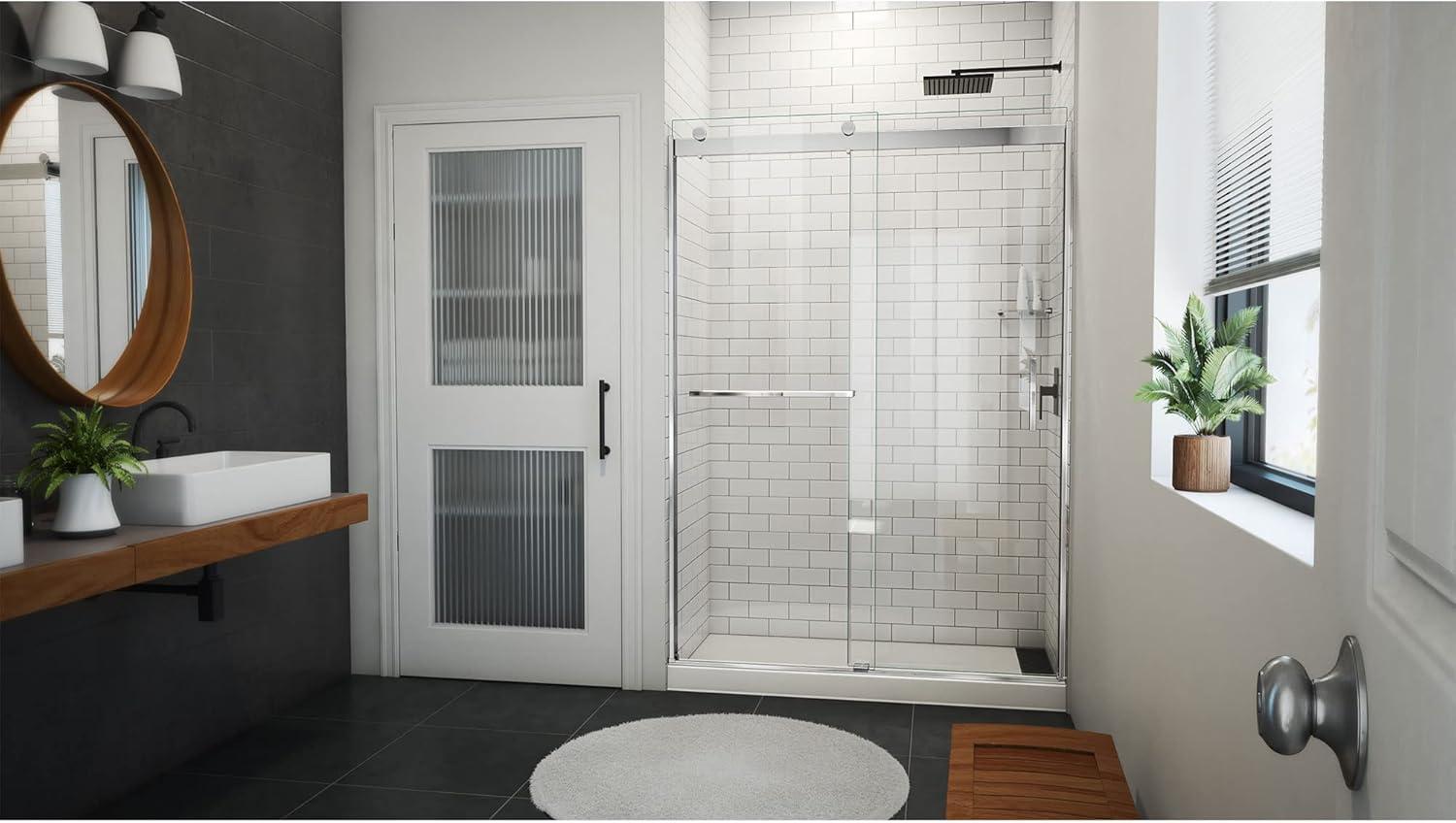 Sapphire-V 50cm W x 76cm H Frameless Tub Door with