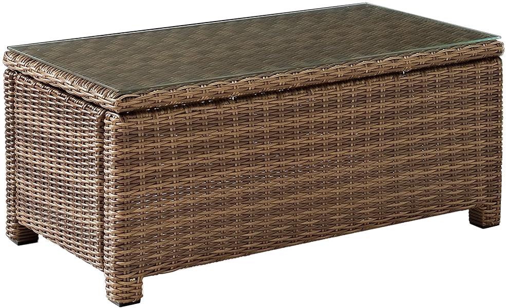 Bradenton 4pc Outdoor Wicker Conversation Set - Navy - Crosley: Steel Frame, UV-Resistant, with Polyester Foam Cushions