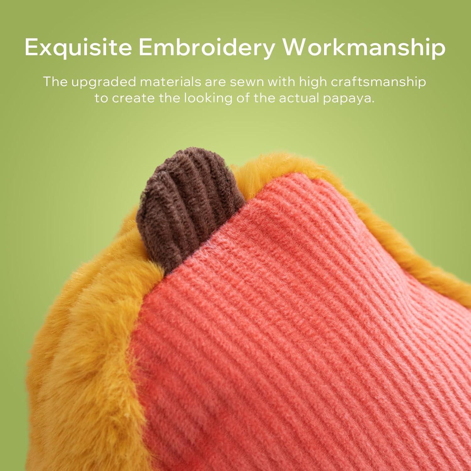 Phantoscope Fruit Shaped Pillows Series Lemon Shaped Throw Pillow, Fun Home Decor of Fruit Themed Shaped Cushions, Decorative Shaped Pillow for Couch Bed and Chair, Yellow, 10 x11.5 inches