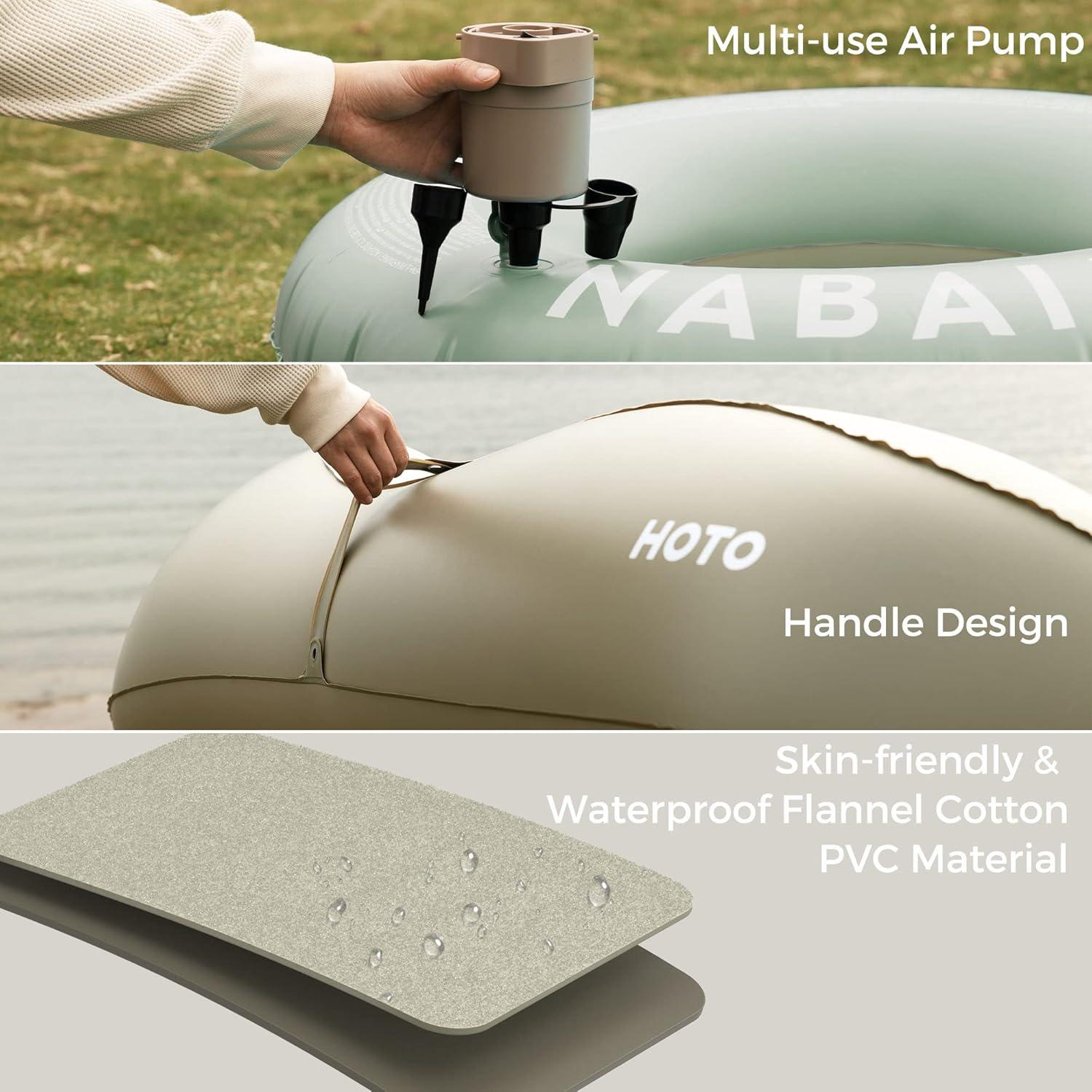 HOTO Ergonomic Self-Inflating Waterproof Cotton Sofa