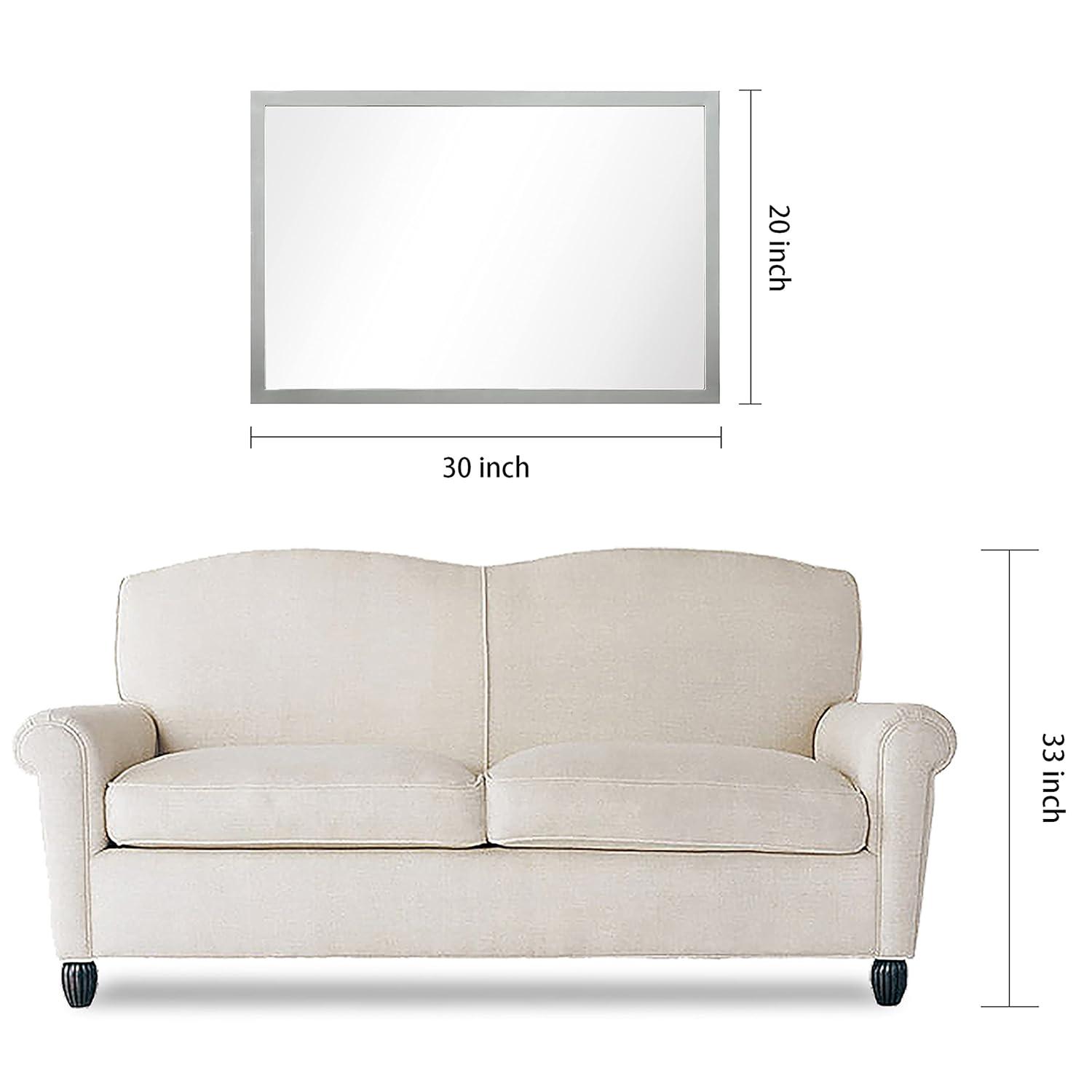 Empire Art Direct Contempo Stainless Steel Gold Wall Mirror Plished Silver 20" x 30" Silver