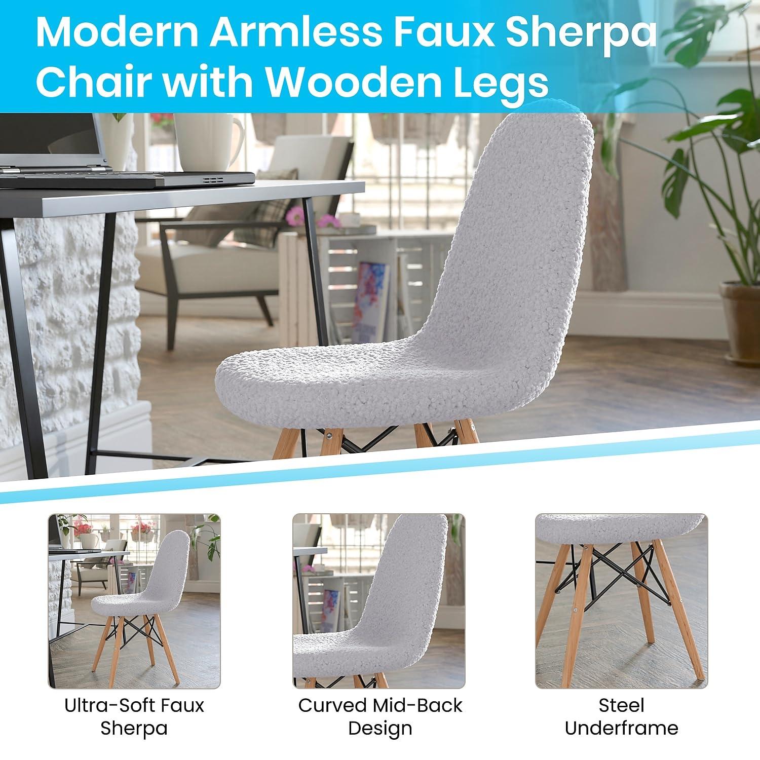Flash Furniture Shaggy Dog Light Pink Accent Chair