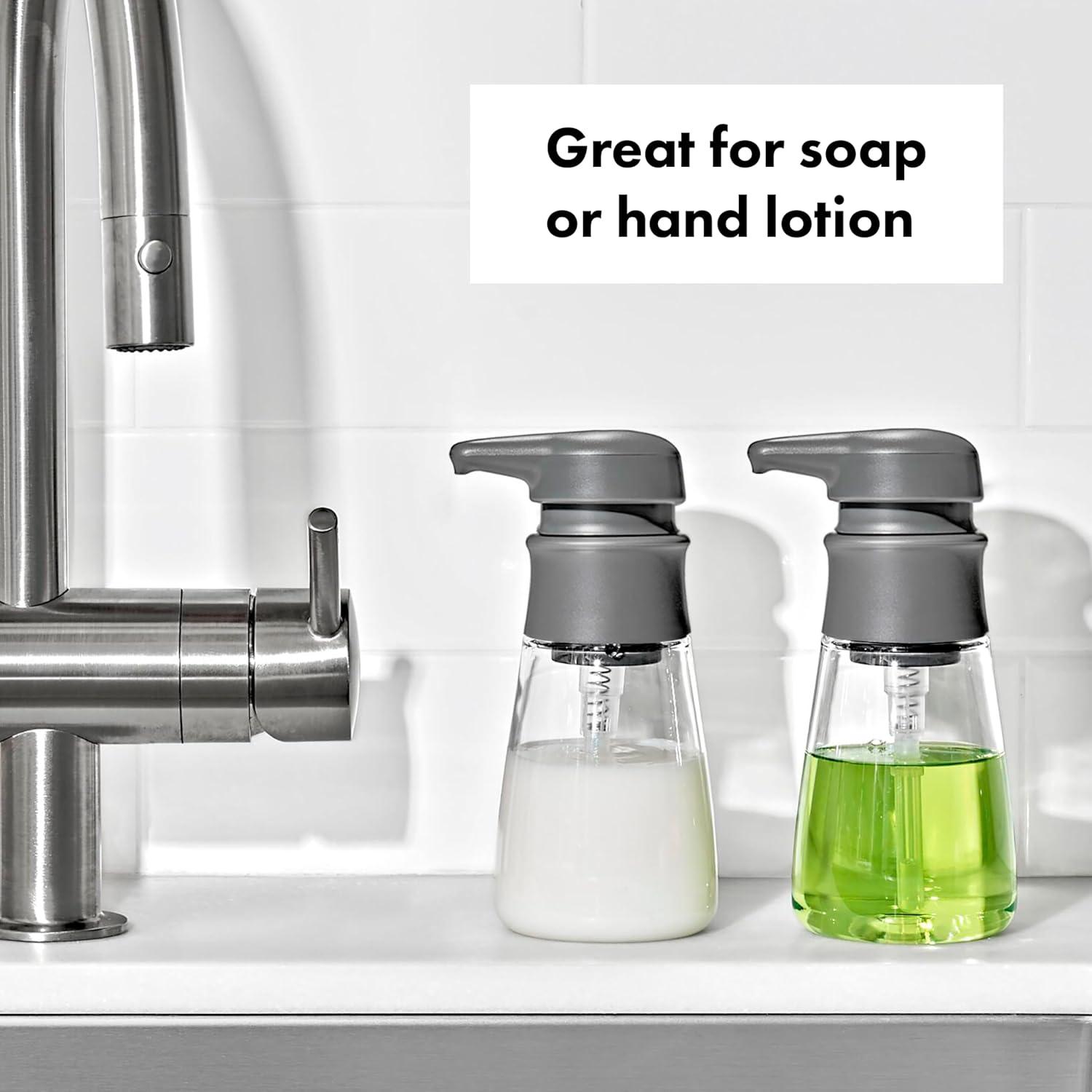 Gray and Clear 10 oz Foaming Soap Dispenser