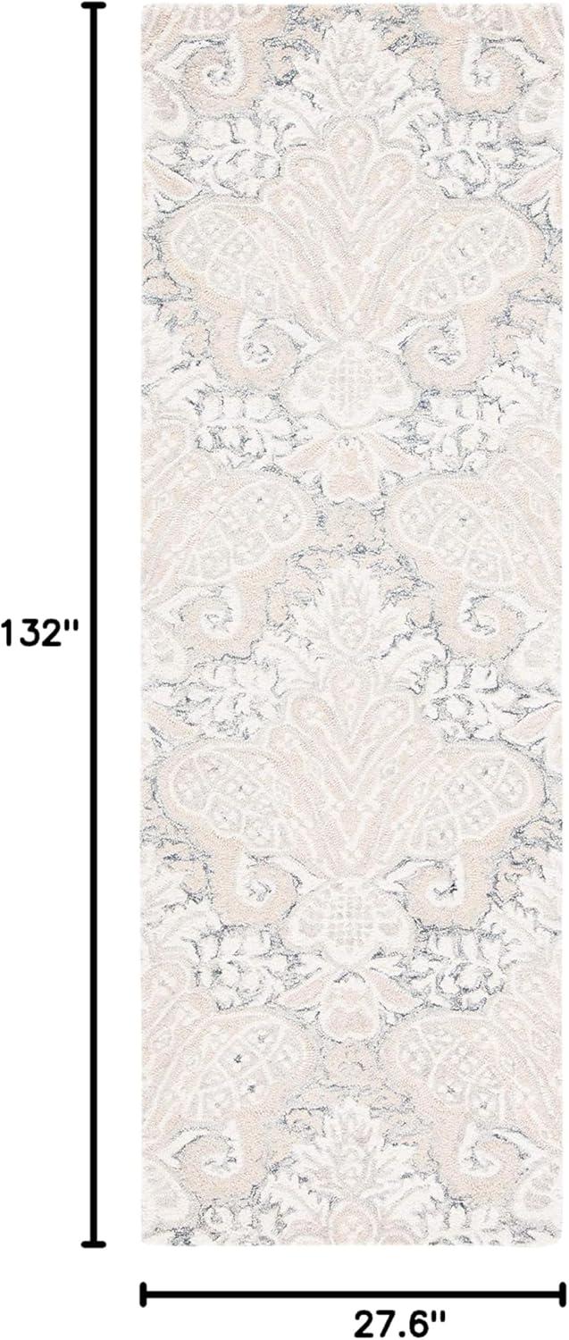 Micro-Loop MLP539 Hand Tufted Indoor Runner Rug - Beige - 2'3"x11' - Safavieh