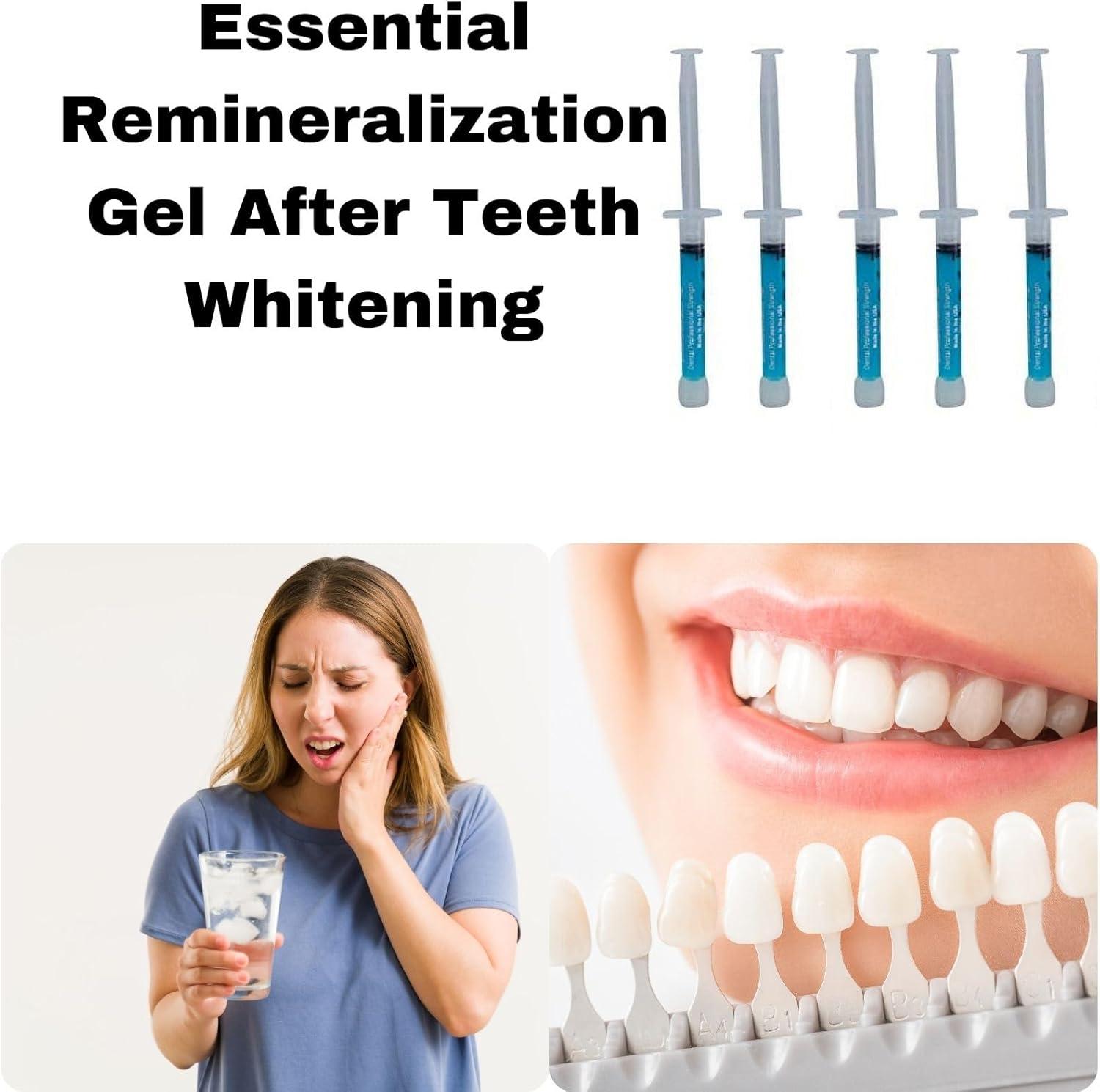 Remineralization Gel - 5 Syringes of Gel. Remineralizing and Reduces Teeth Sensitivity After Teeth Whitening Treatment