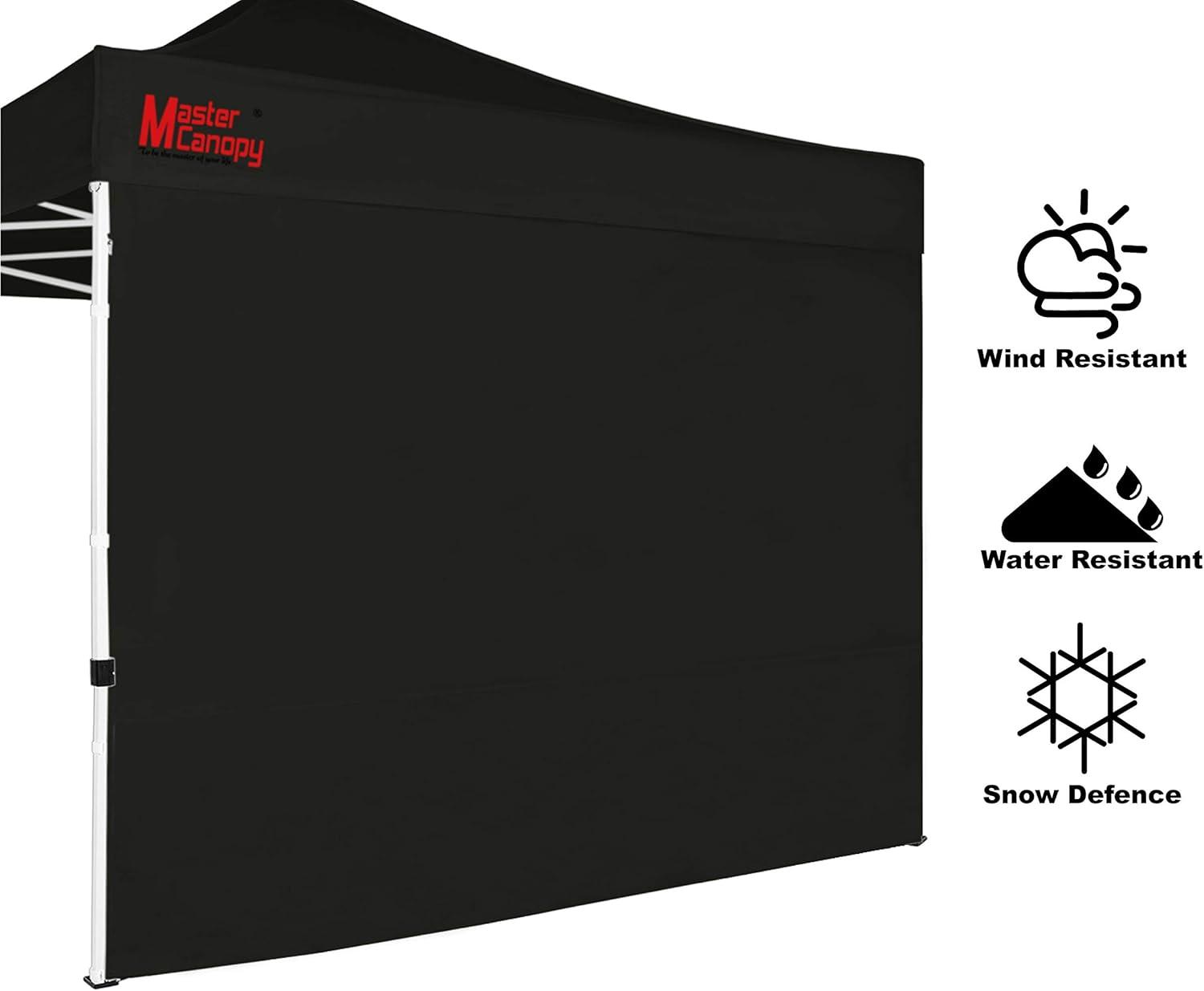 HLong Canopy Tent Sidewall for 10x10 Pop Up Canopy, 1 Piece, Black