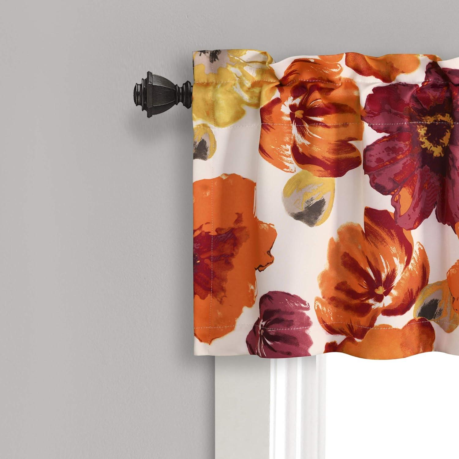 Lush Decor Leah Floral Tailored 52'' W Window Valance