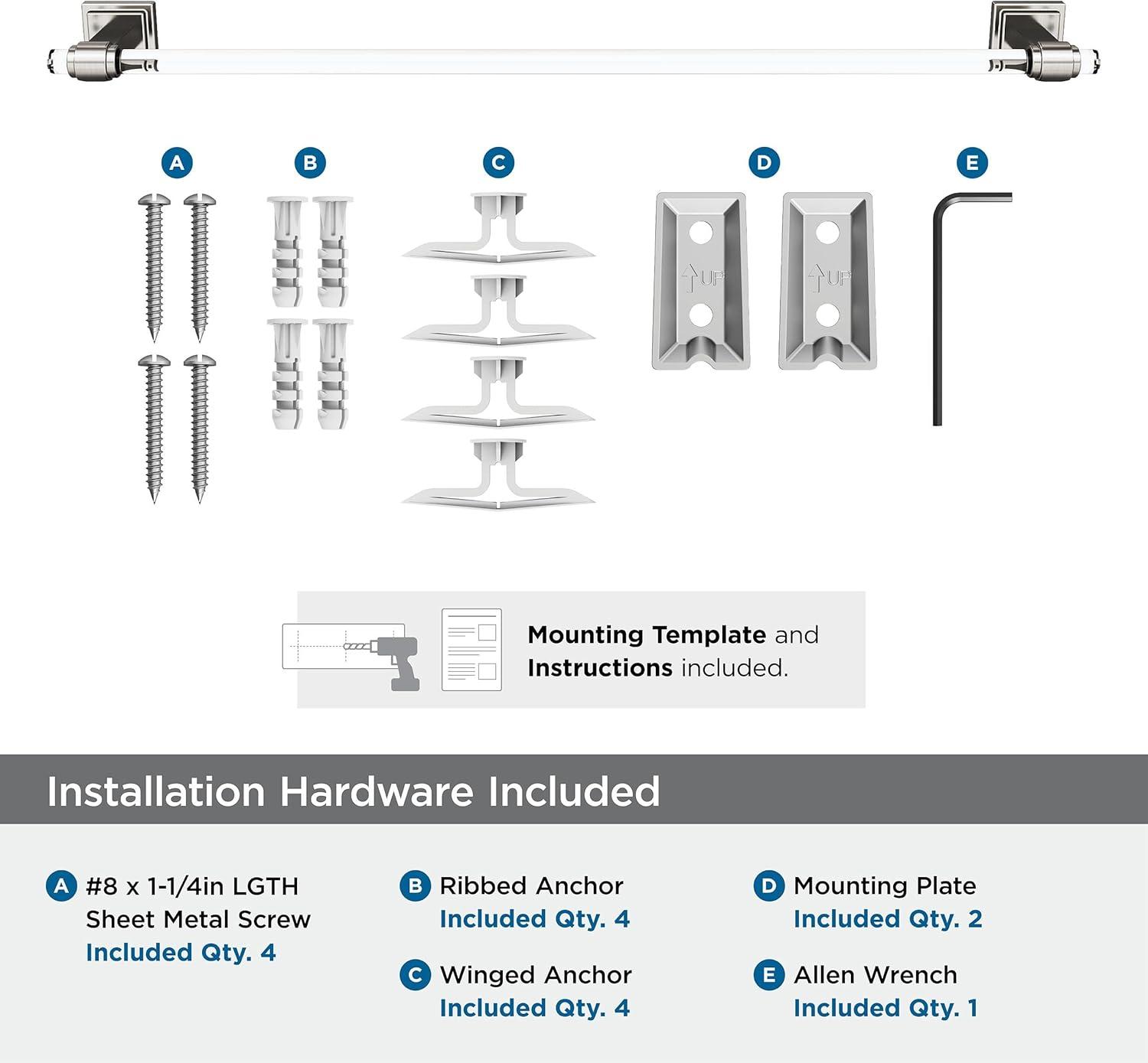 Amerock Glacio Wall Mounted Towel Bar