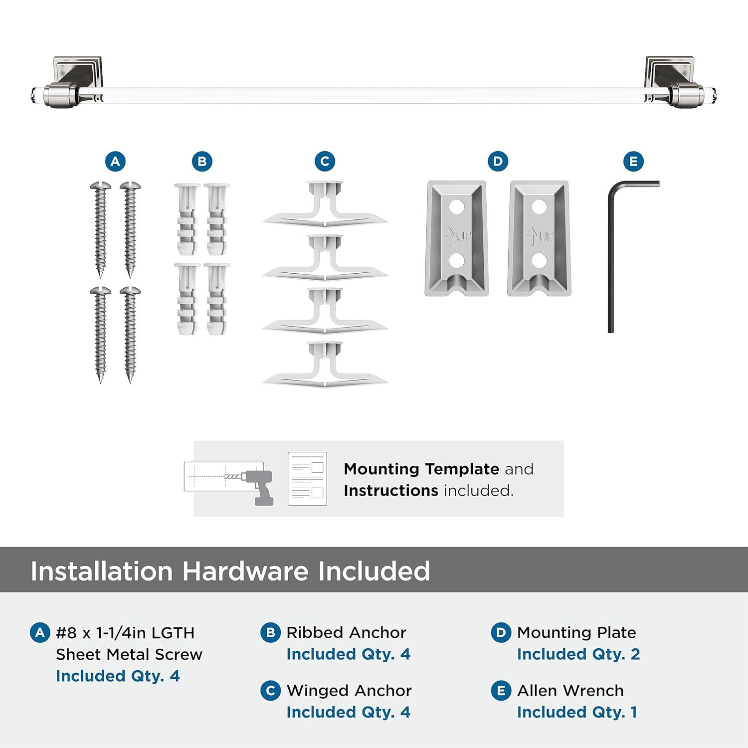 Amerock Glacio 26.25" Wall Mounted Towel Bar BH36064CG10