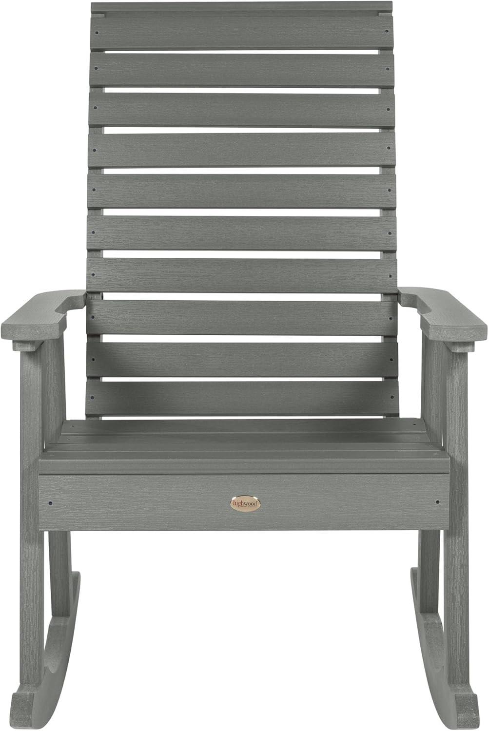 Weatherly Coastal Teak Recycled Plastic Outdoor Rocking Chair