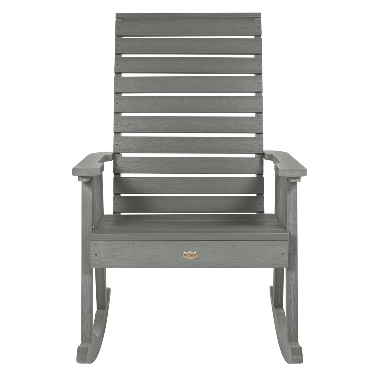 Weatherly Coastal Teak Recycled Plastic Outdoor Rocking Chair