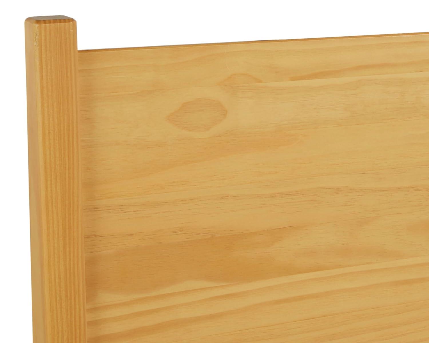 Camaflexi Mid Century Platform Bed Wood Panel Bed Frame with Headboard, Full, Scandinavian Oak