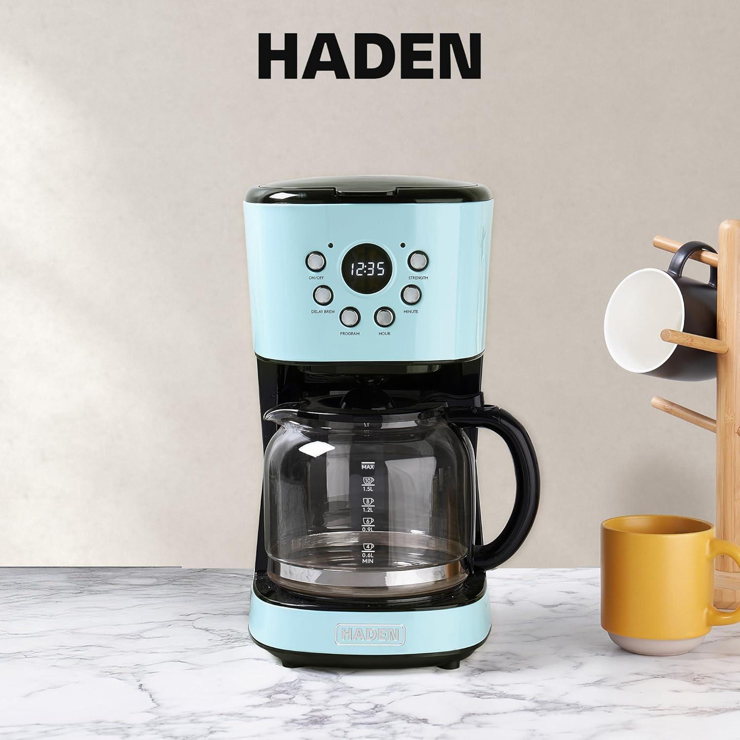 Haden Coffee Machine, 12 Cup Programmable Drip Coffee Maker