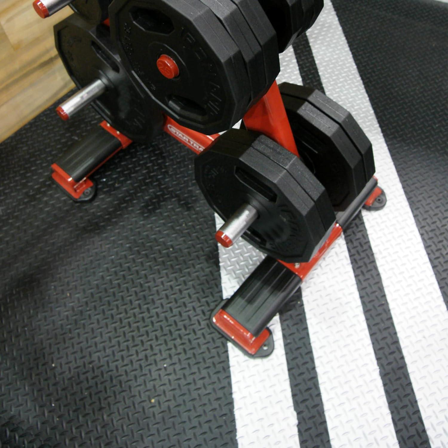 Rubber-Cal, Inc. Rubber-Cal "Diamond-Plate" Rubber Flooring Rolls Rubber-Cal, Inc. 48'' W x 24'' L Garage Flooring in Black