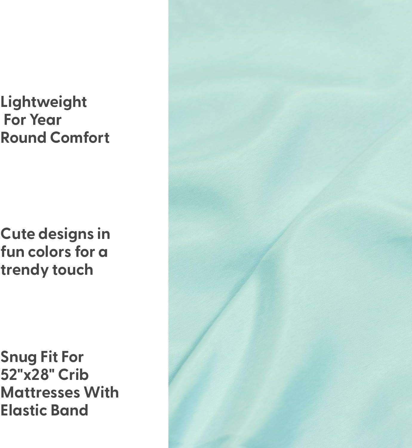 The Peanutshell Fitted Crib Sheets - Cactus and Pastel Green - 4pk