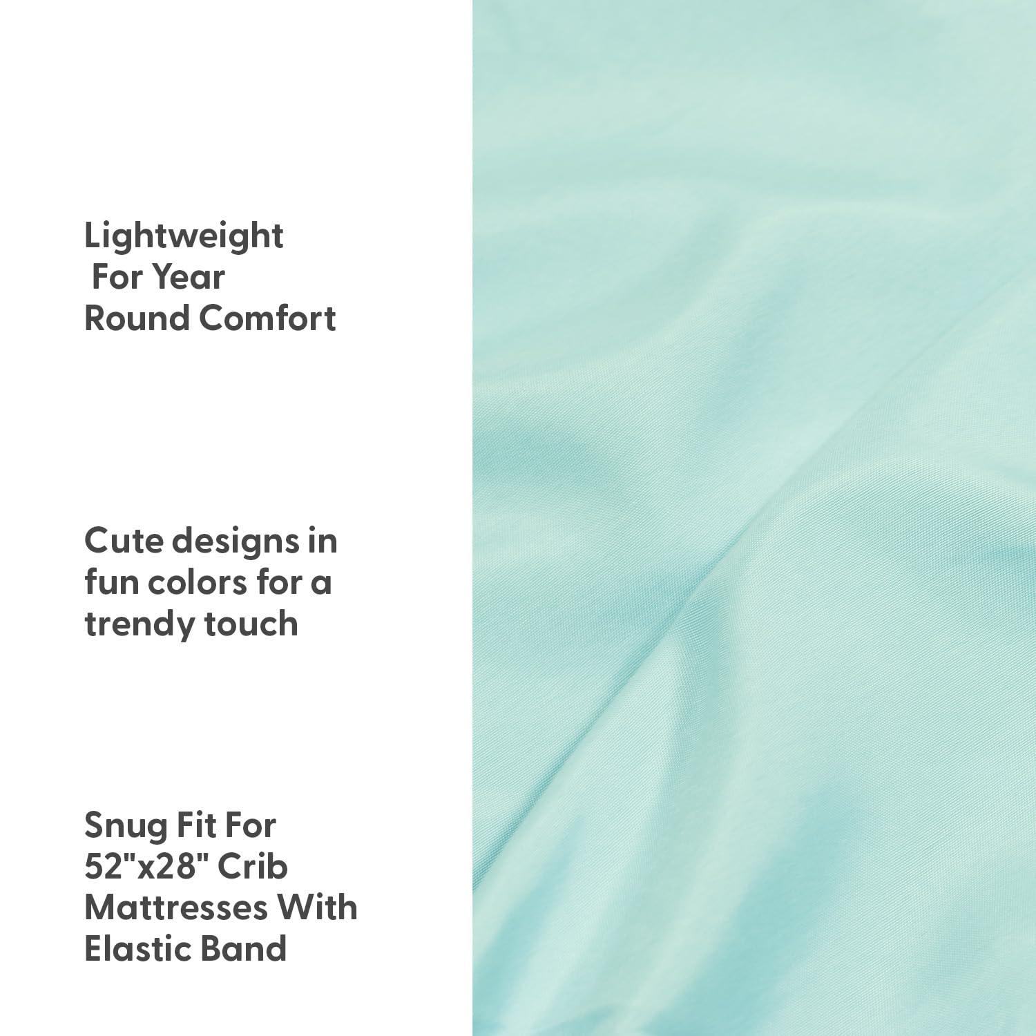 The Peanutshell Fitted Crib Sheets - Cactus and Pastel Green - 4pk