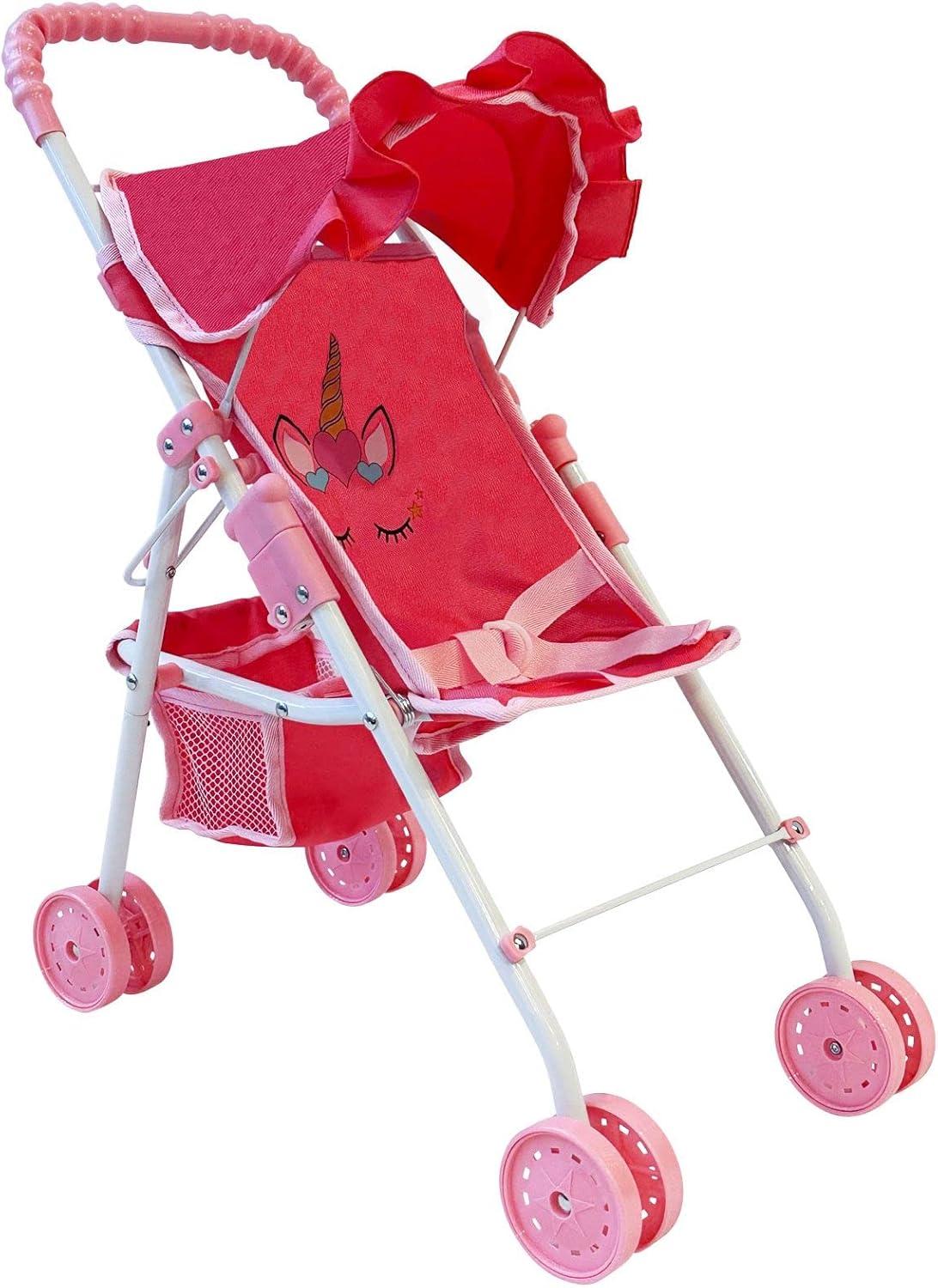 The New York Doll Collection Baby Doll Stroller My First Toy Stroller Pink