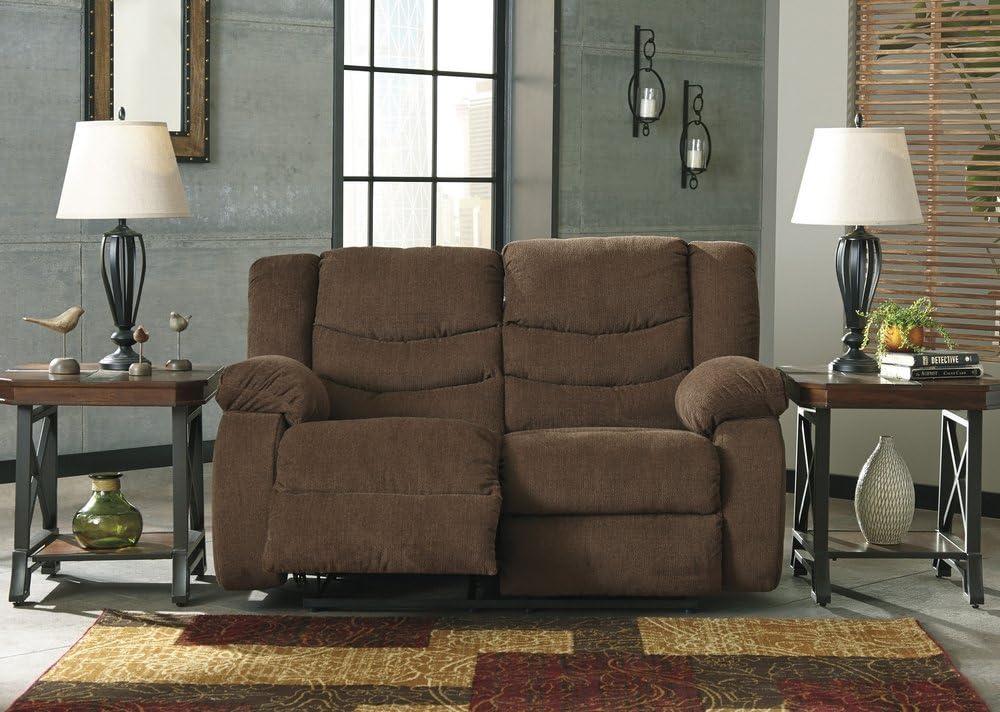 Signature Design by Ashley Tulen Reclining Loveseat in Mocha