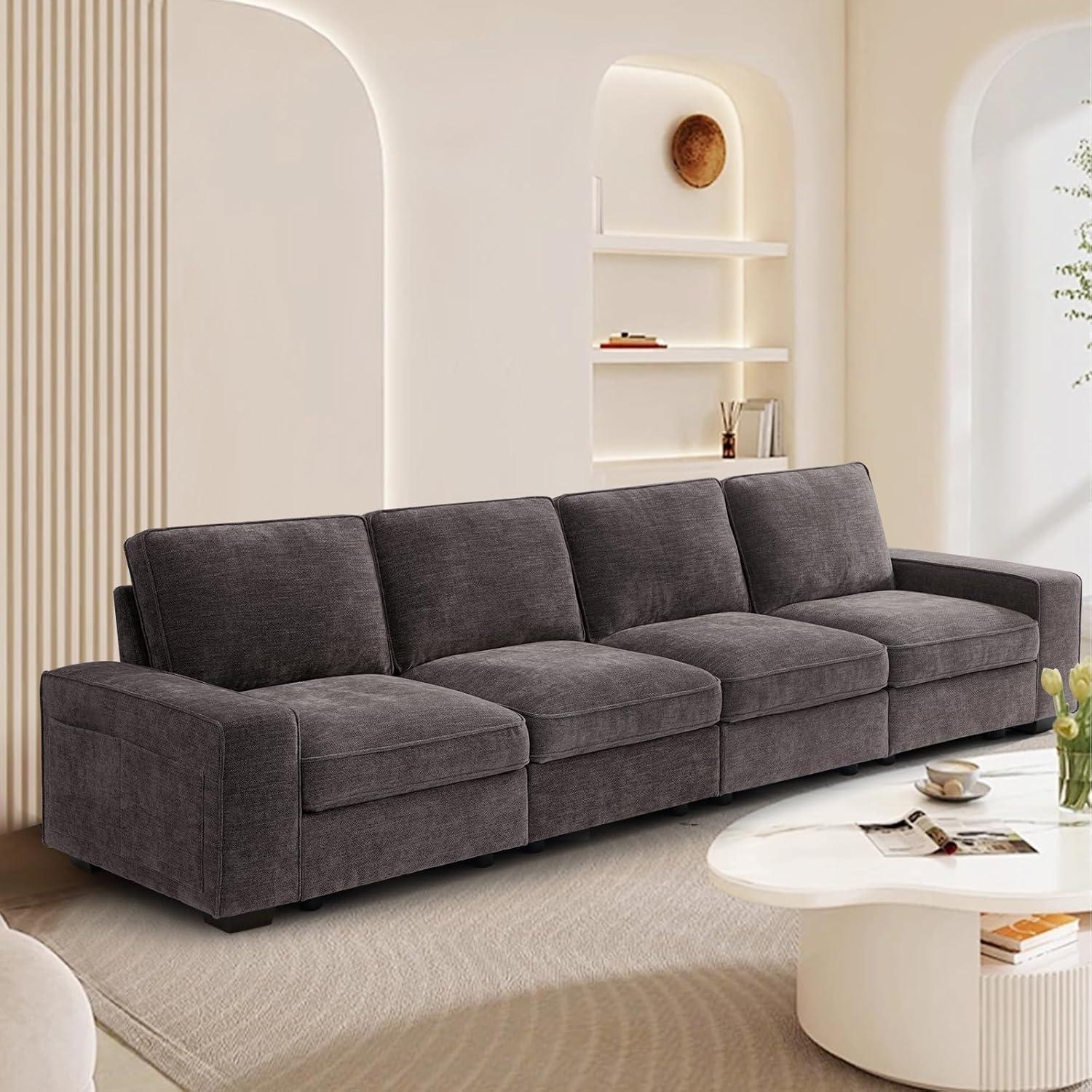 Latitude Run® Modern Modular Chenille Sectional Sofa With Storage Space And Detachable Cover