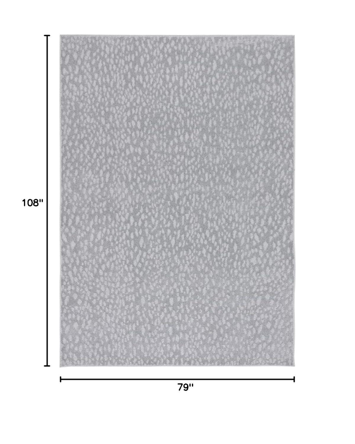 Pattern and Solid PNS408 Power Loomed Area Rug - Grey - 6'7"x9' - Safavieh.