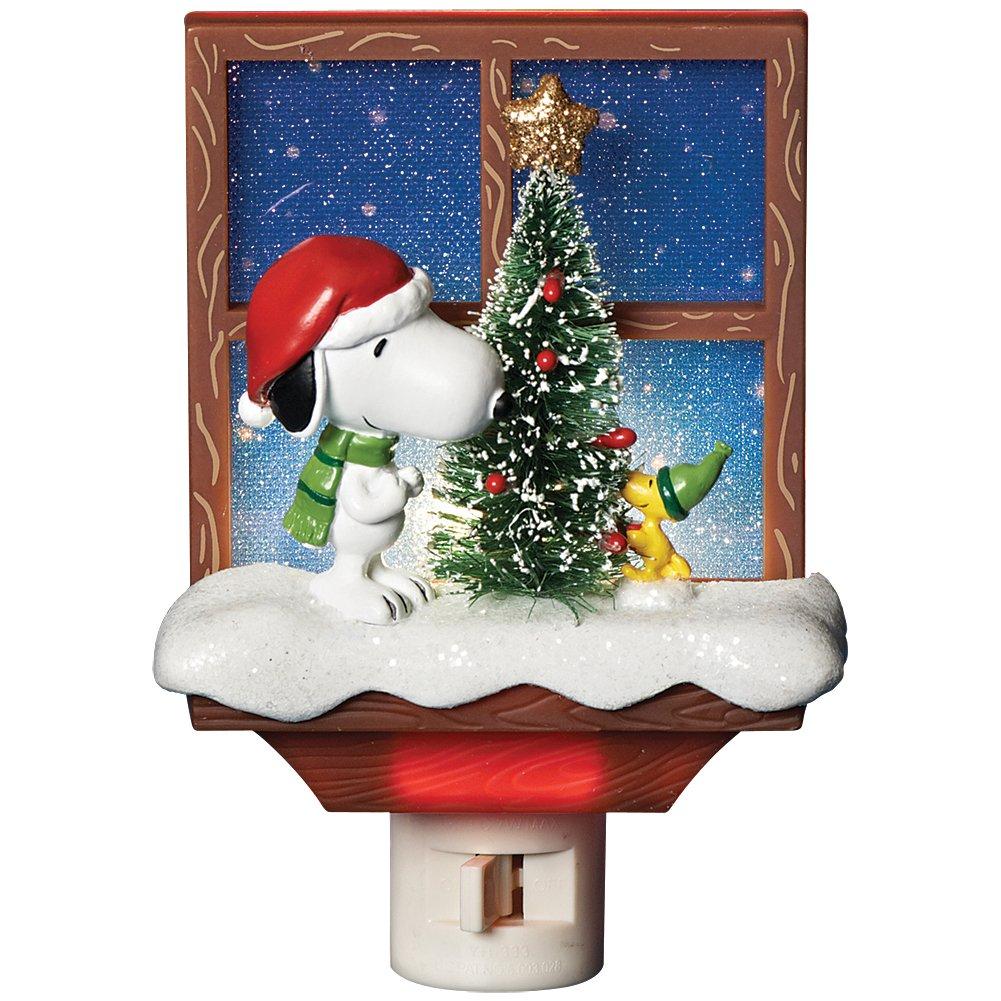 Collections Etc Peanuts Snoopy Incandescent Christmas Night Light