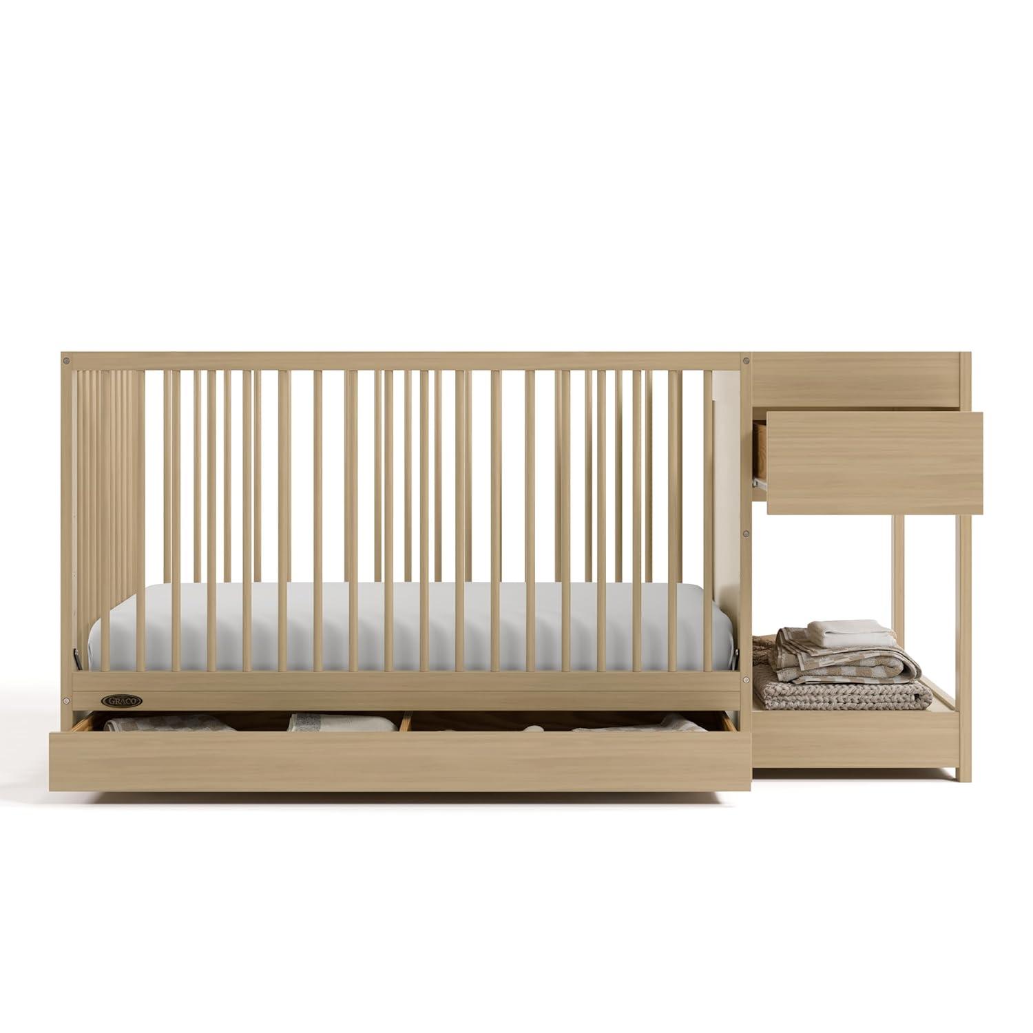 Teddi 4-in-1 Mini Convertible Crib with Mattress