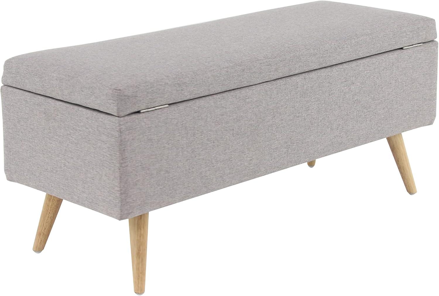 Contemporary Storage Bench Gray - Olivia & May