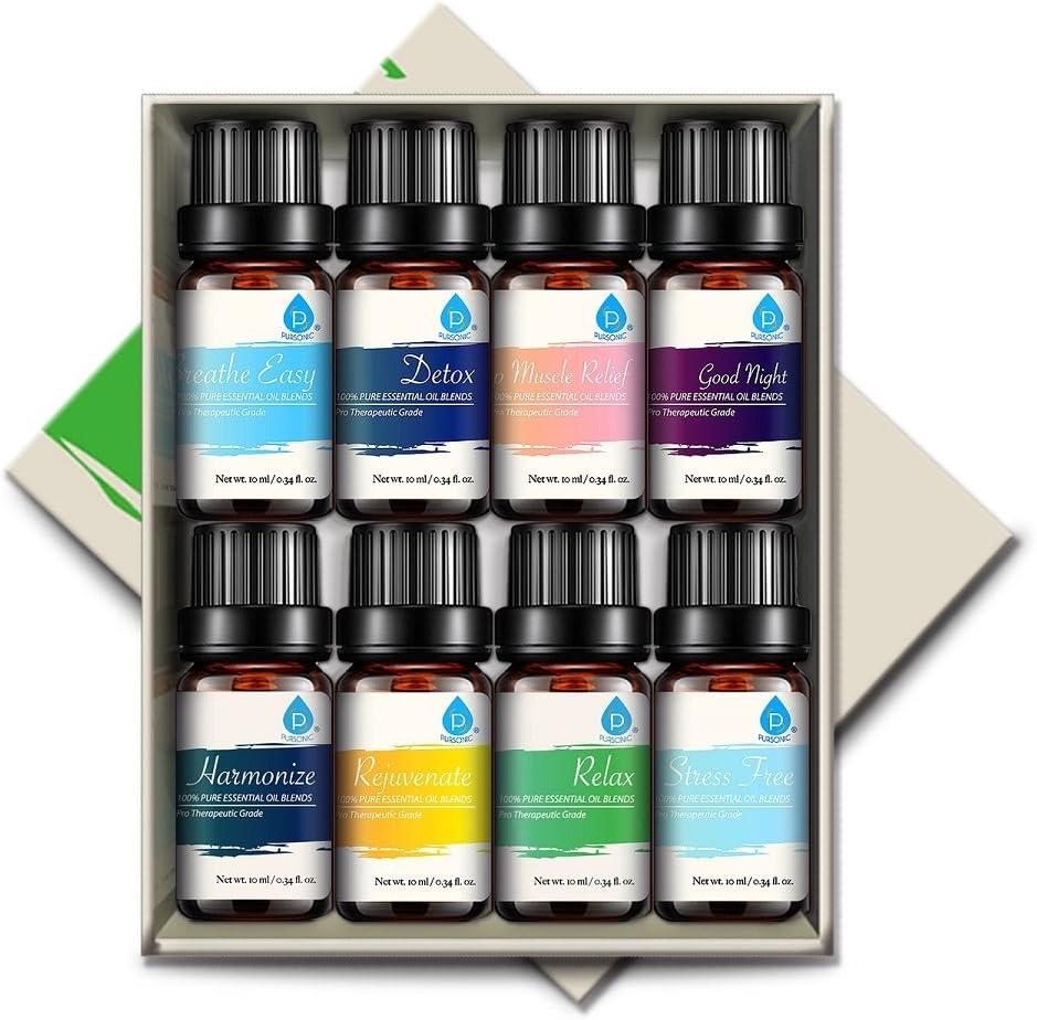 Pursonic 8 Pure Essential Aroma Oil Blends