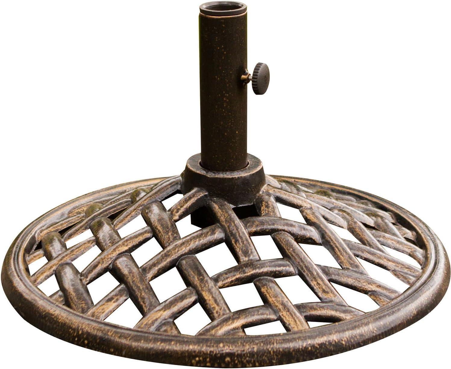 Cambridge Outdoor Iron Umbrella Base, Bronze