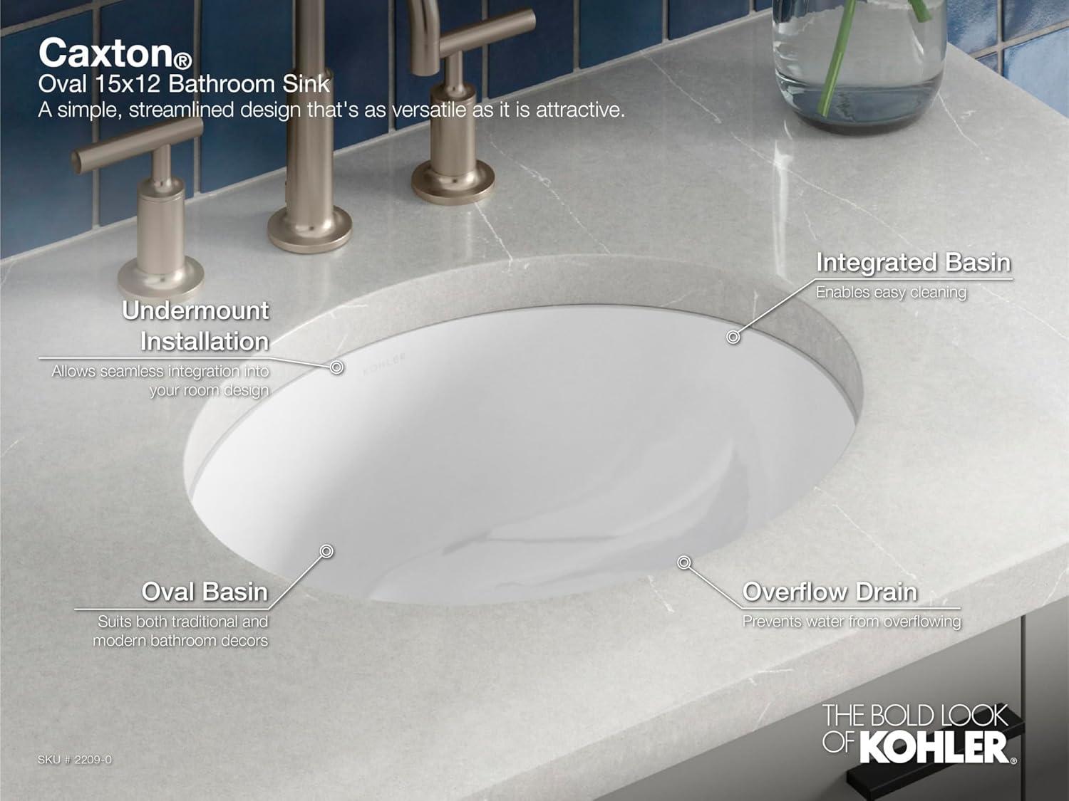 White Ceramic Oval Undermount Bathroom Sink