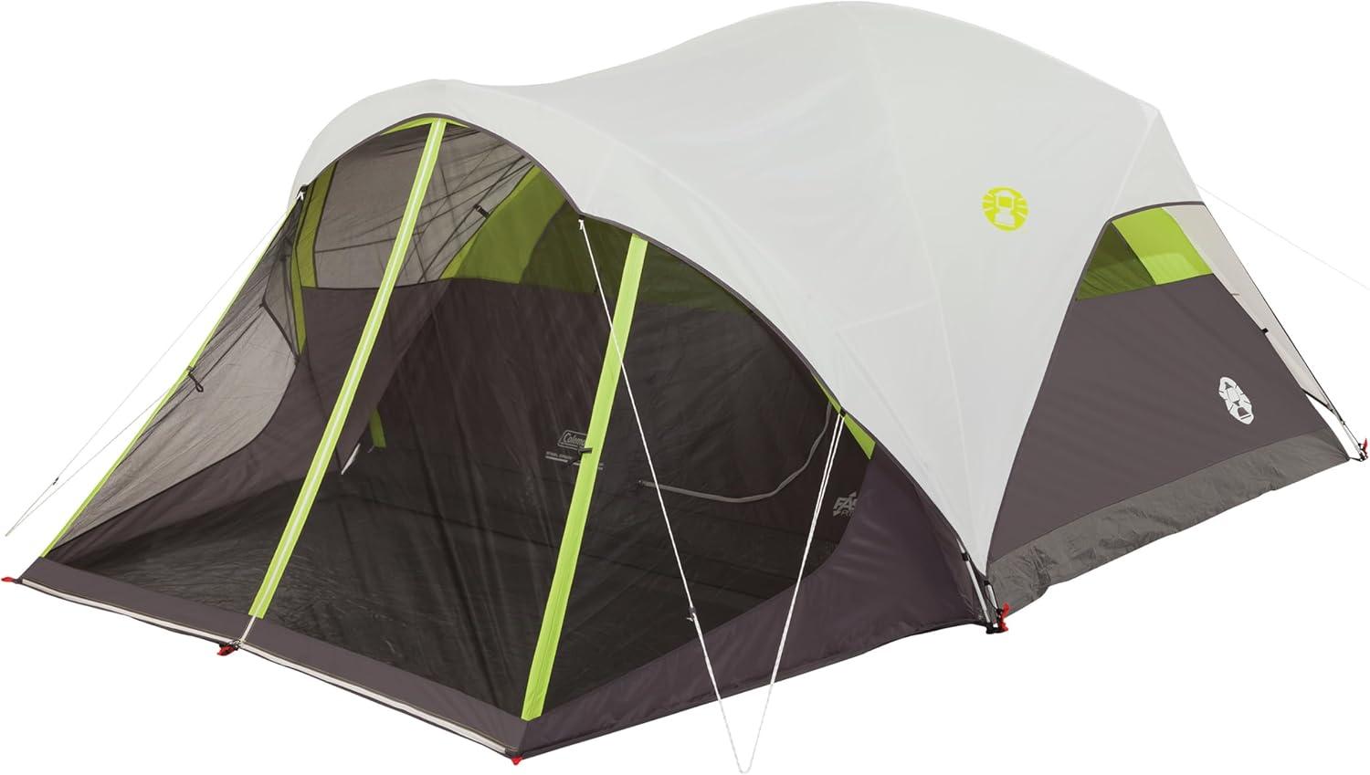 Coleman 6-Person Steel Creek™ Fast Pitch™ Dome Camping Tent with Screen Room, Green