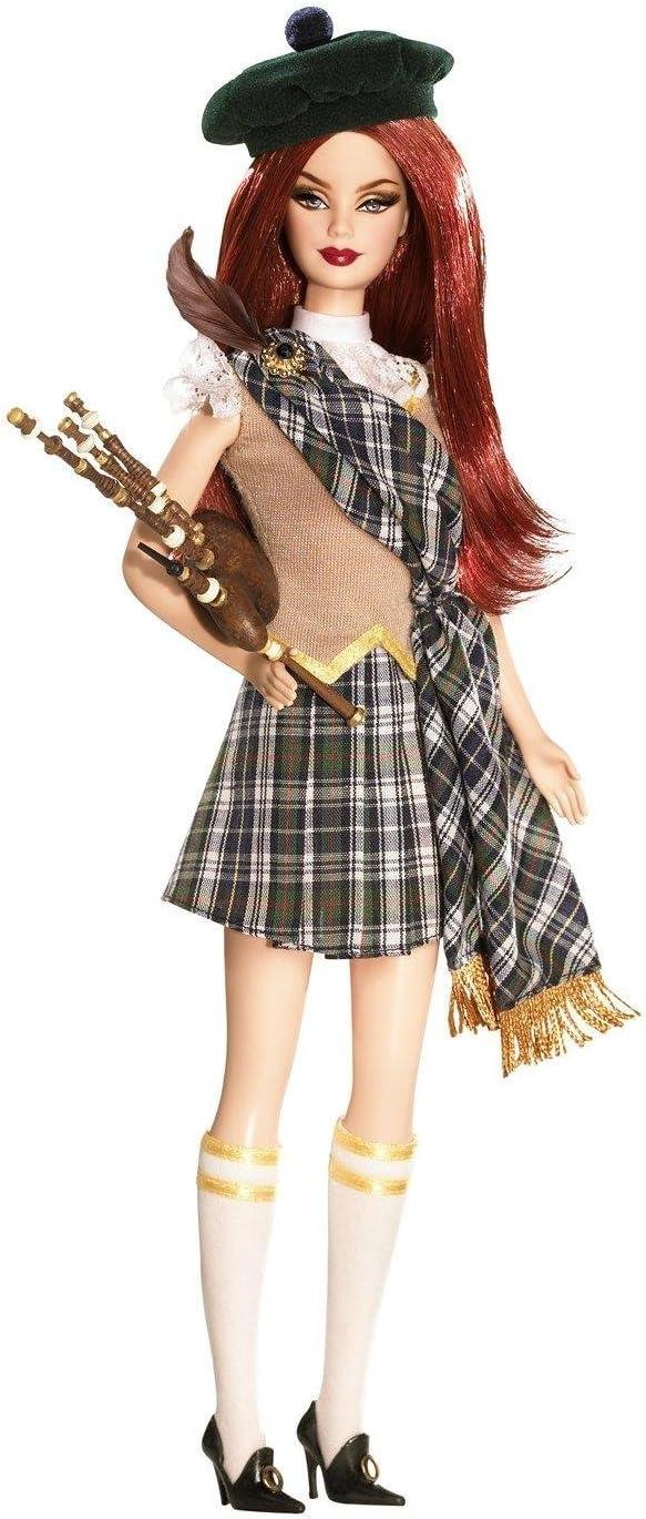 Scottish Heritage Barbie Doll with Tartan Plaid Outfit